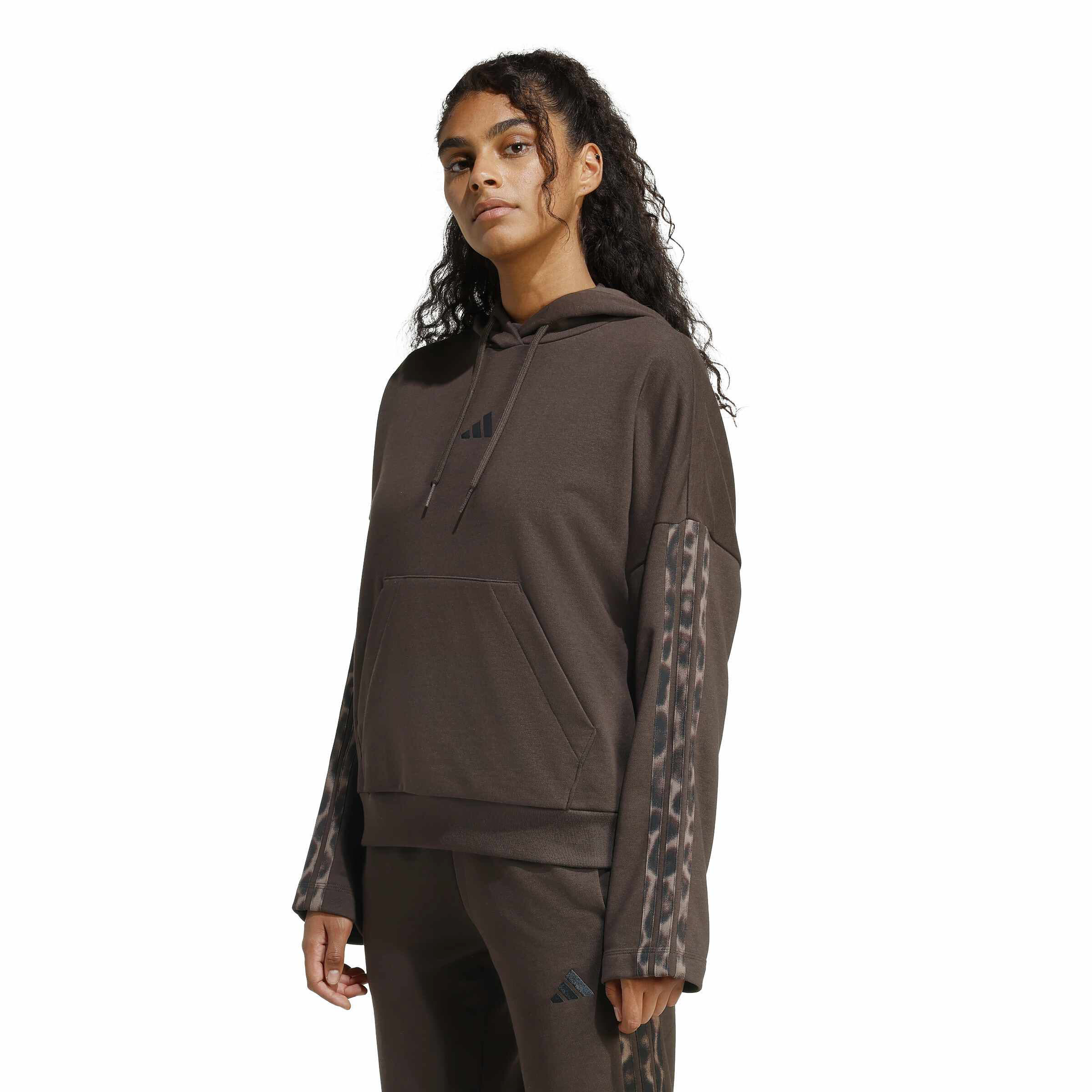 adidas Aop Ft Hd Inf Damen Hoodie Kapuzenpullover braun