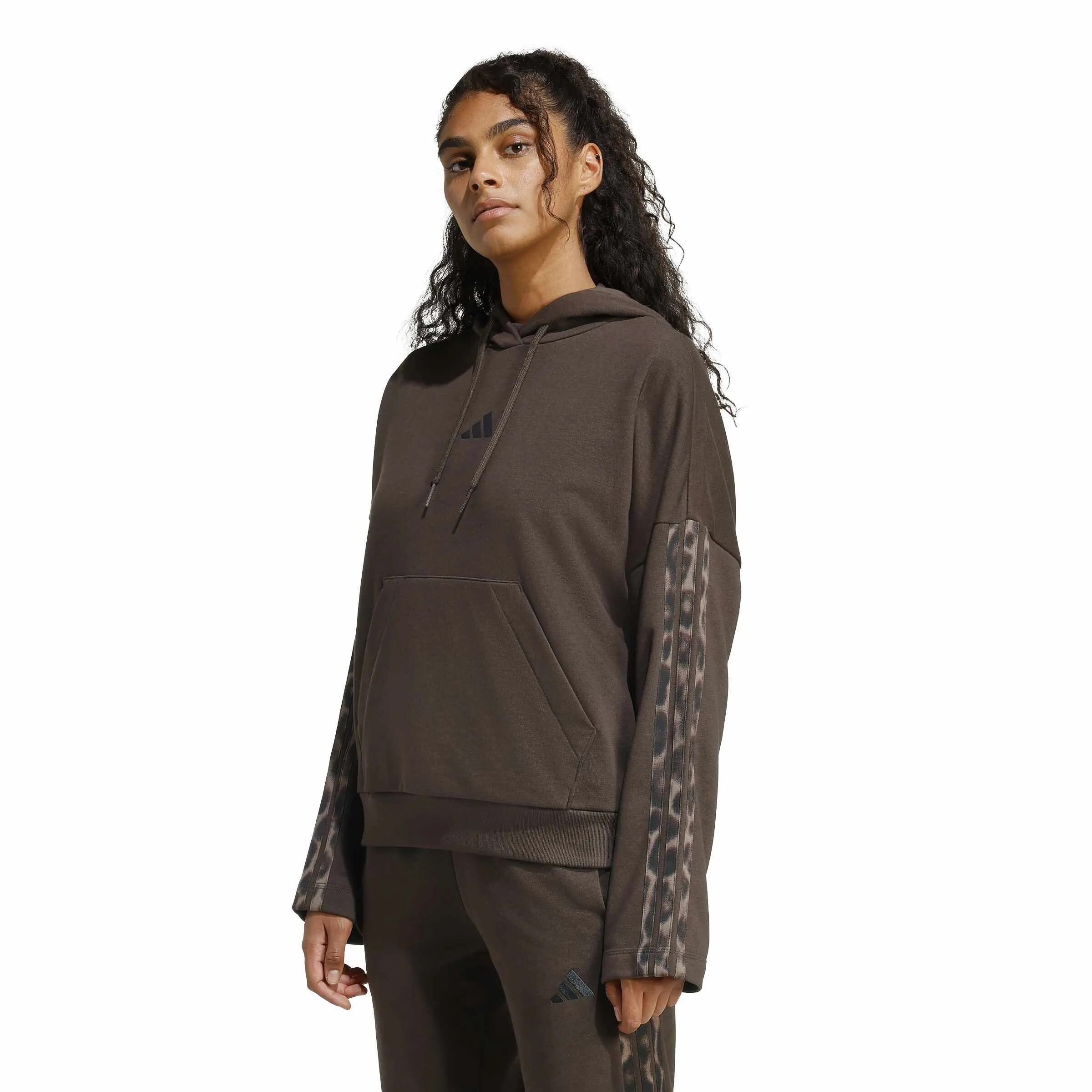 adidas Aop Ft Hd Inf Damen Hoodie Kapuzenpullover braun