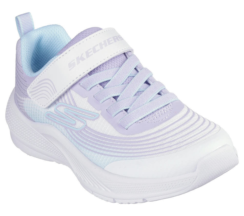 Skechers Microspec Advance Kinder Mädchen Sneaker Halbschuh lila weiß