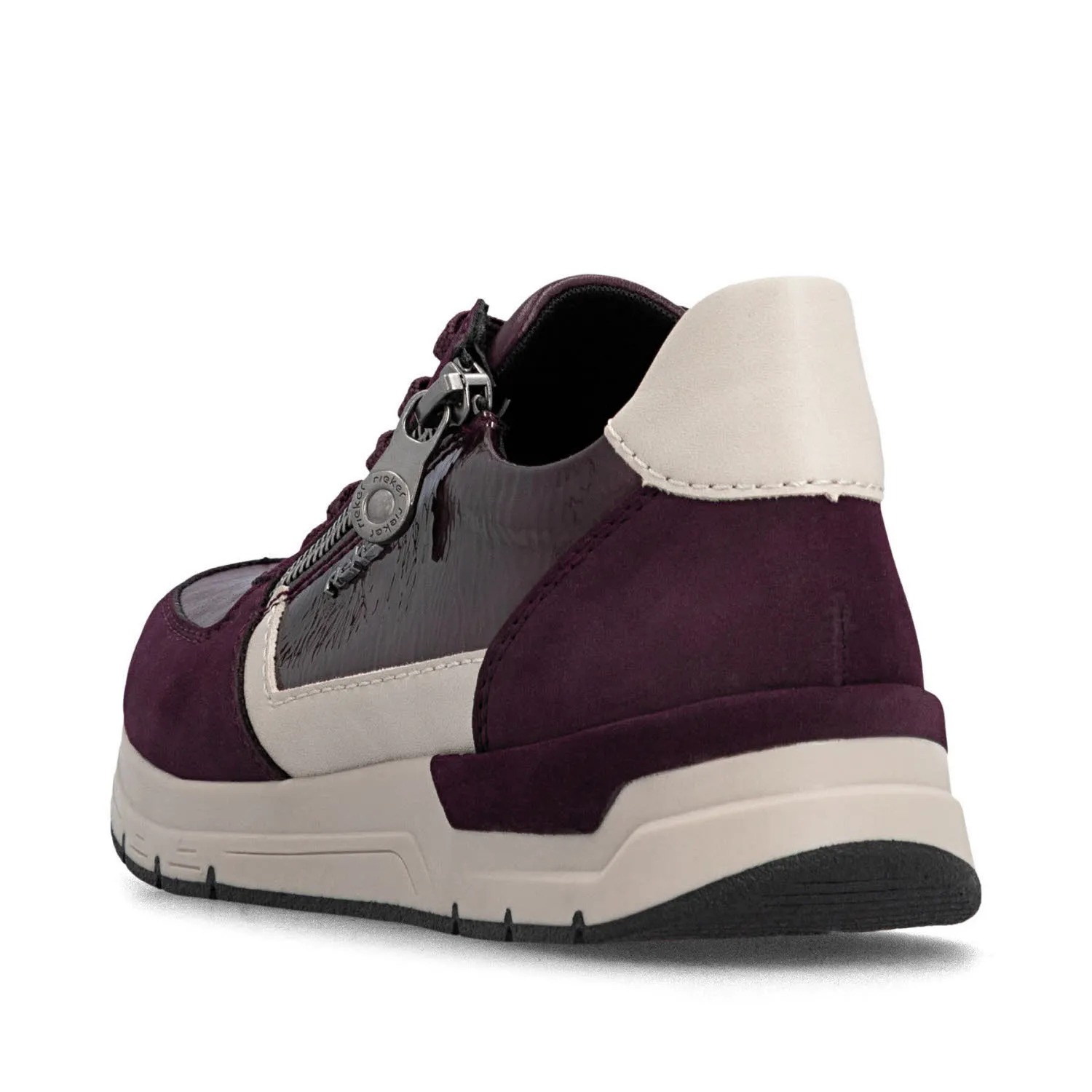 Rieker Damen Halbschuhe Sneaker brombeer