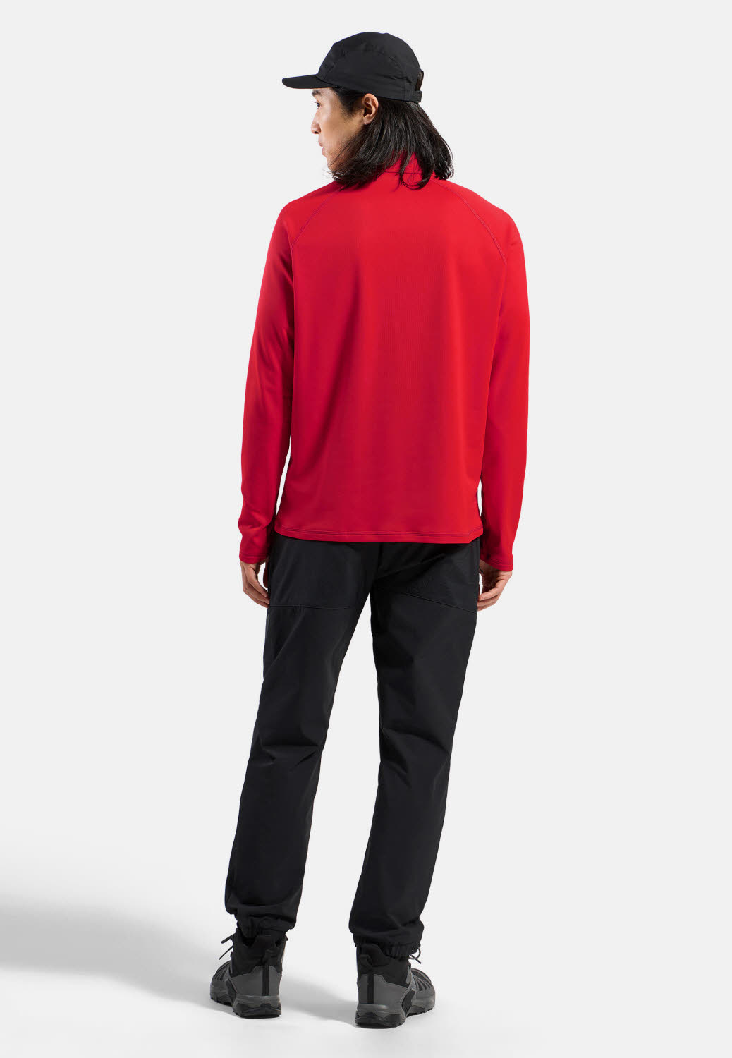 Odlo ESSENTIAL WARM 1/2 ZIP Herren Midlayer Zipper rot
