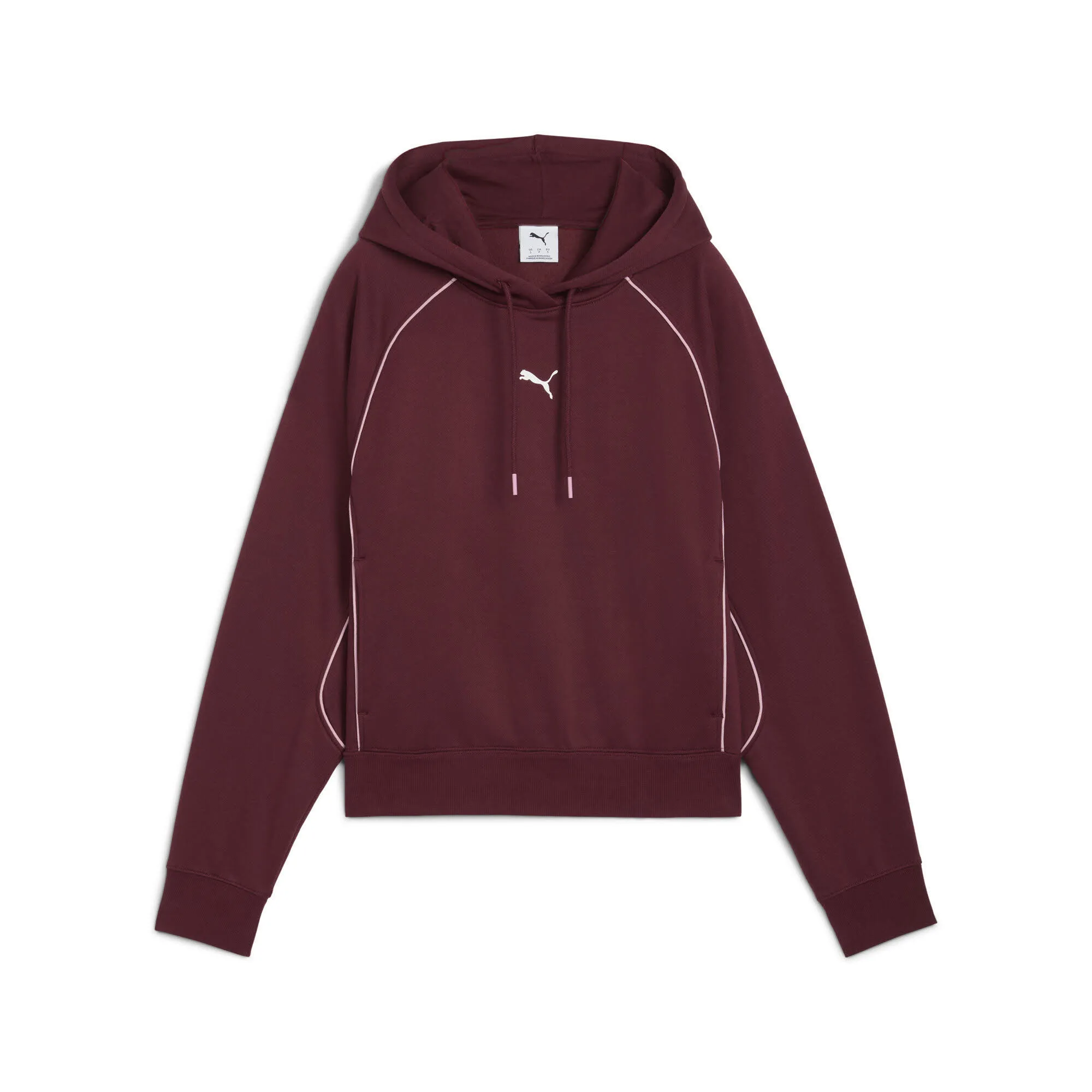PUMA SPORT Comfort Short Hoodie FL Damen Hoodie Ruby Shimmer