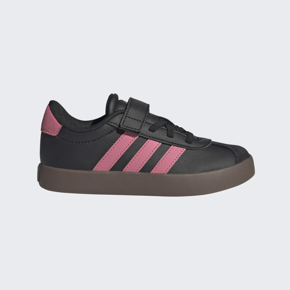 adidas VL COURT 3.0 EL C Mädchen Kinder Sneaker Freizeitschuhe schwarz-pink