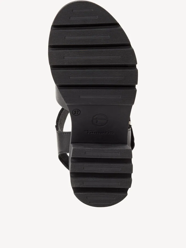 Tamaris Ledersandalette Damen schwarz
