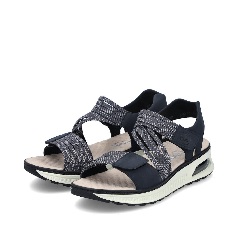Rieker FSK Damen Sandalen Trekkingsandalen blau
