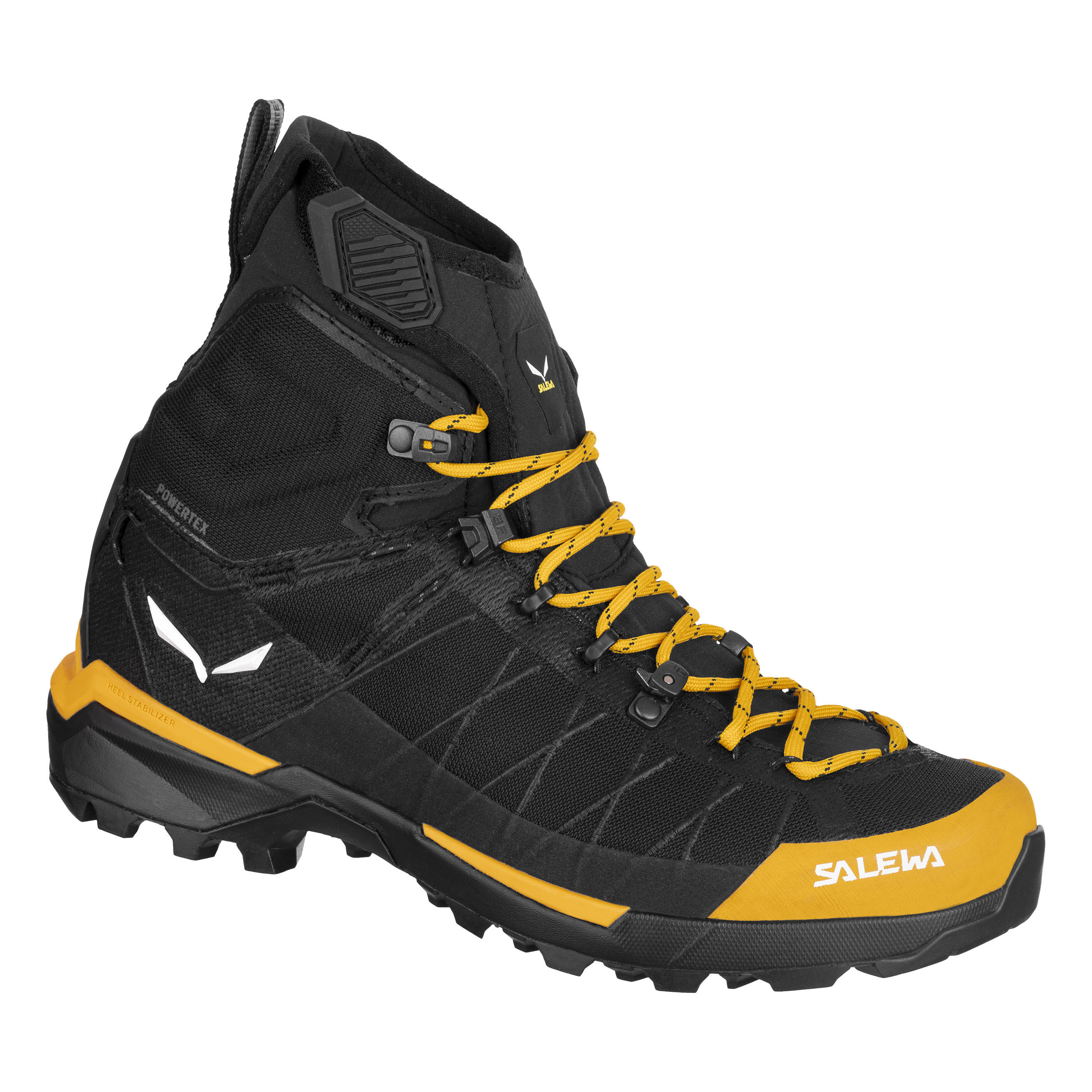 Salewa ORTLES LIGHT MID PTX BOOT M Bergschuh Herren schwarz gelb
