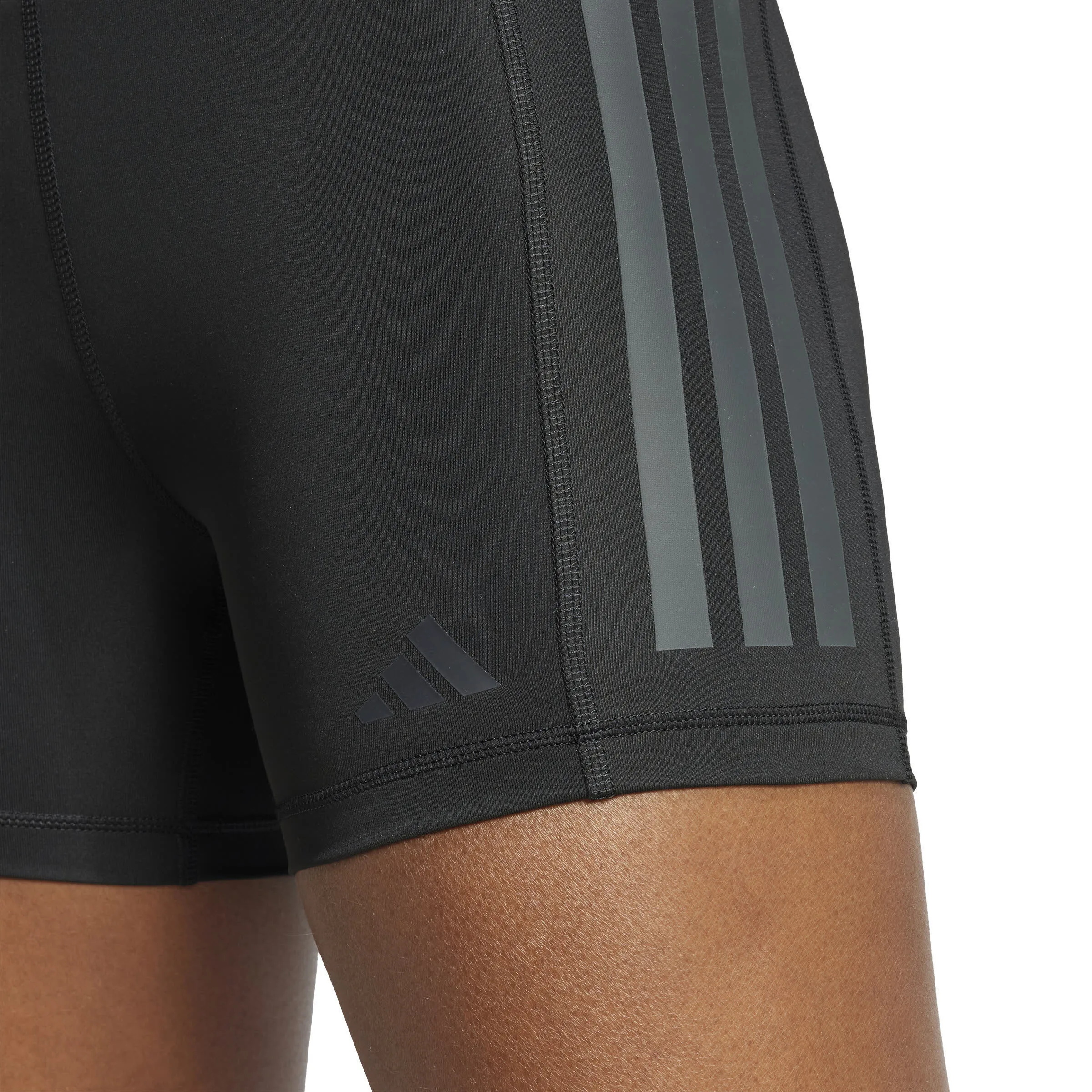 adidas Optime 3-Streifen kurze Leggings Damen Sportshorts schwarz