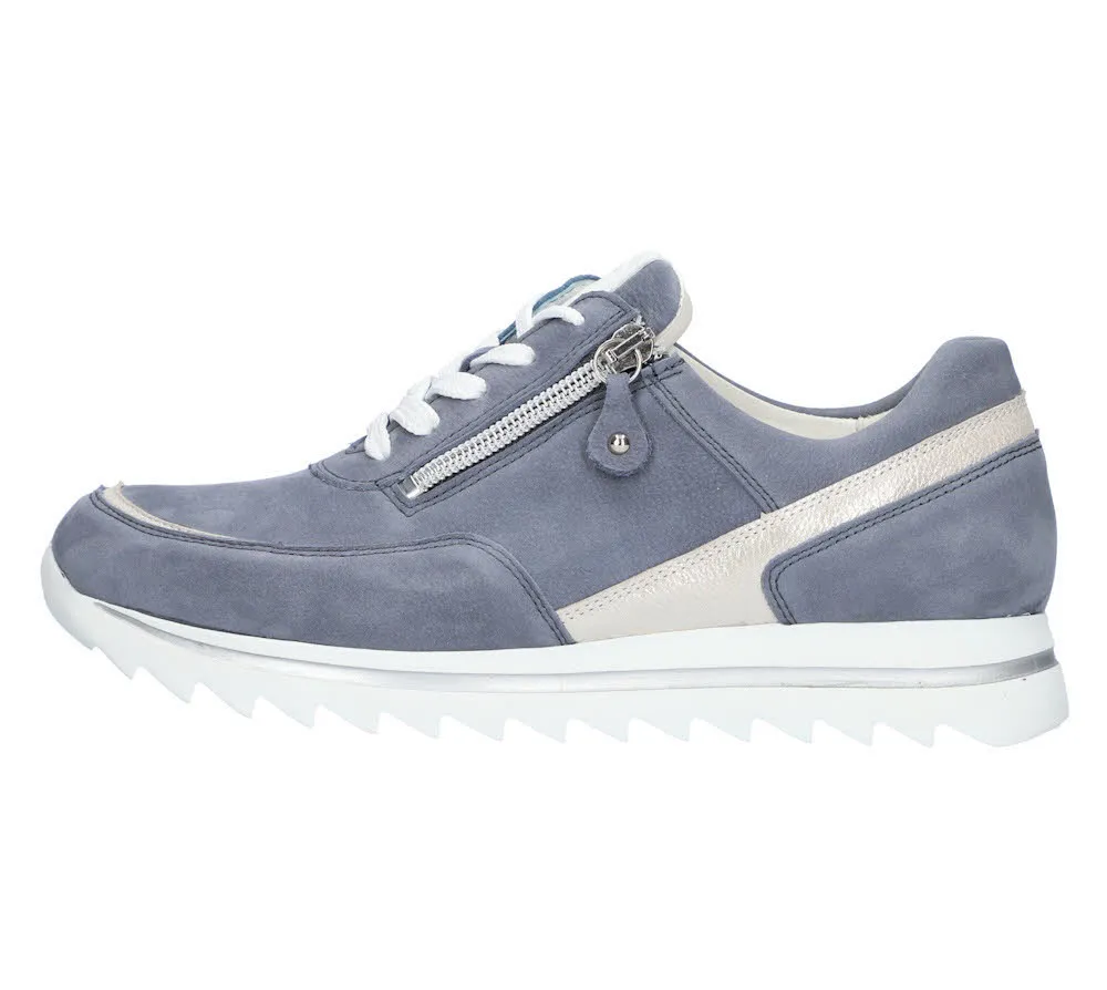 Waldläufer Haiba Damen Sneaker Halbschuh blau