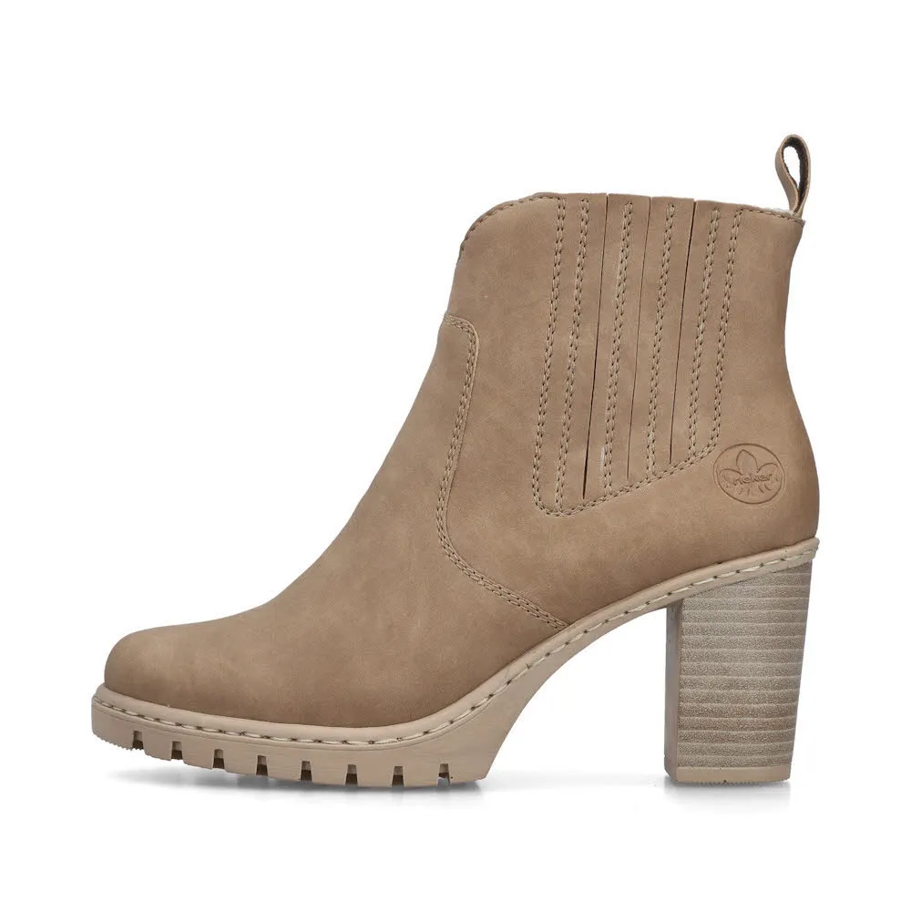 Rieker Stiefeletten Damen Kurzstiefel Freizeitstiefel braun