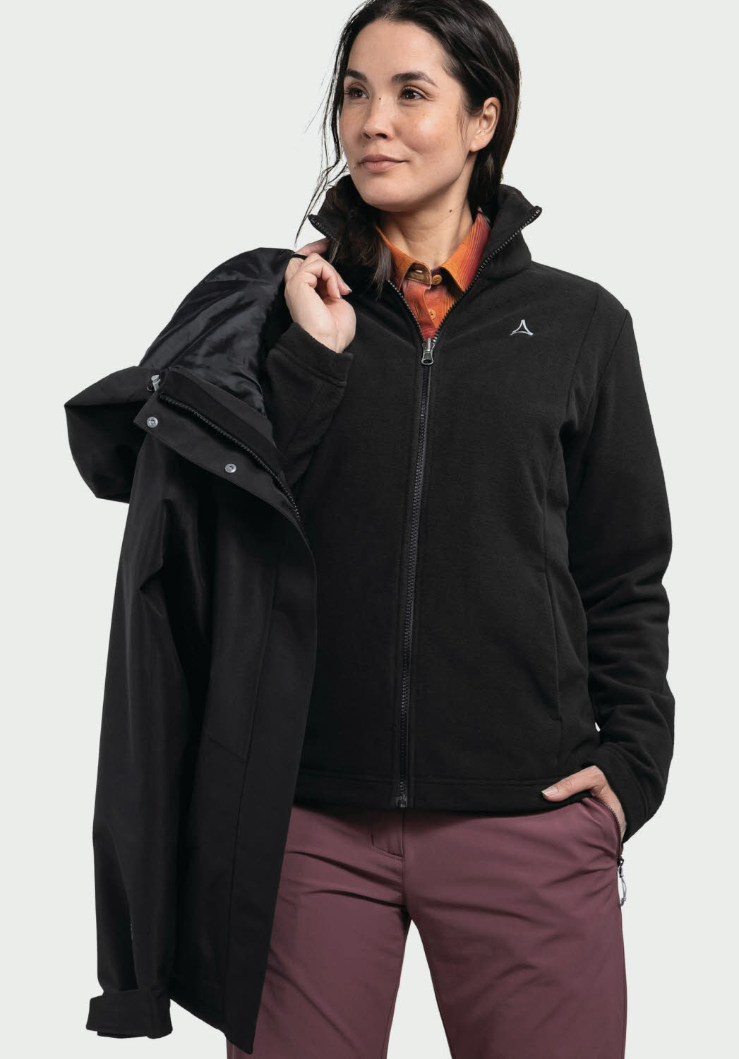 Schöffel 3in1 Jacket Style Okere WMS Damen Wanderjacke Outdoorjacke schwarz