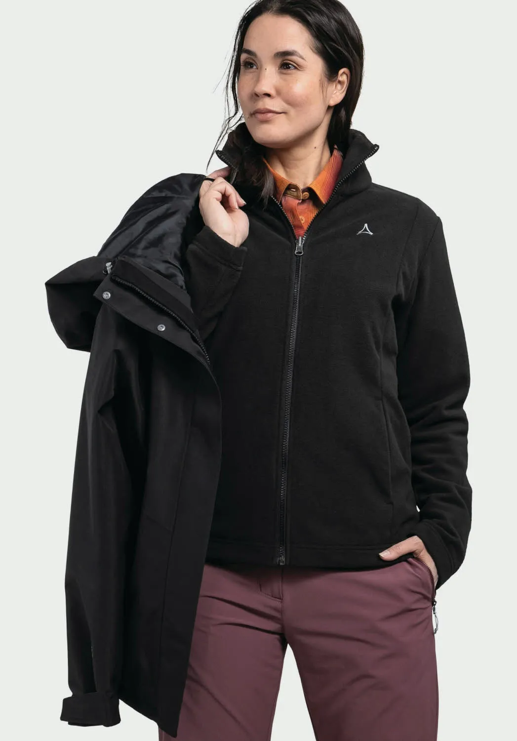 Schöffel 3in1 Jacket Style Okere WMS Damen Wanderjacke Outdoorjacke schwarz