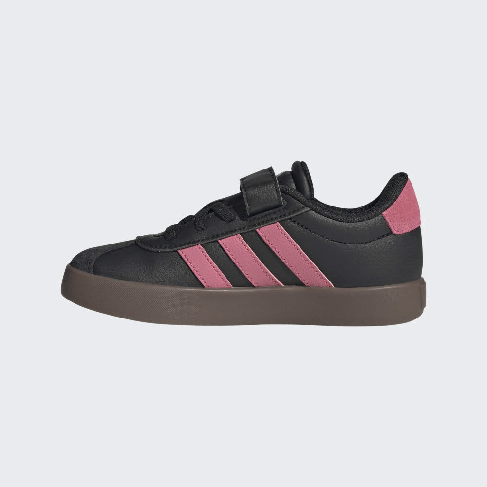 adidas VL COURT 3.0 EL C Mädchen Kinder Sneaker Freizeitschuhe schwarz-pink