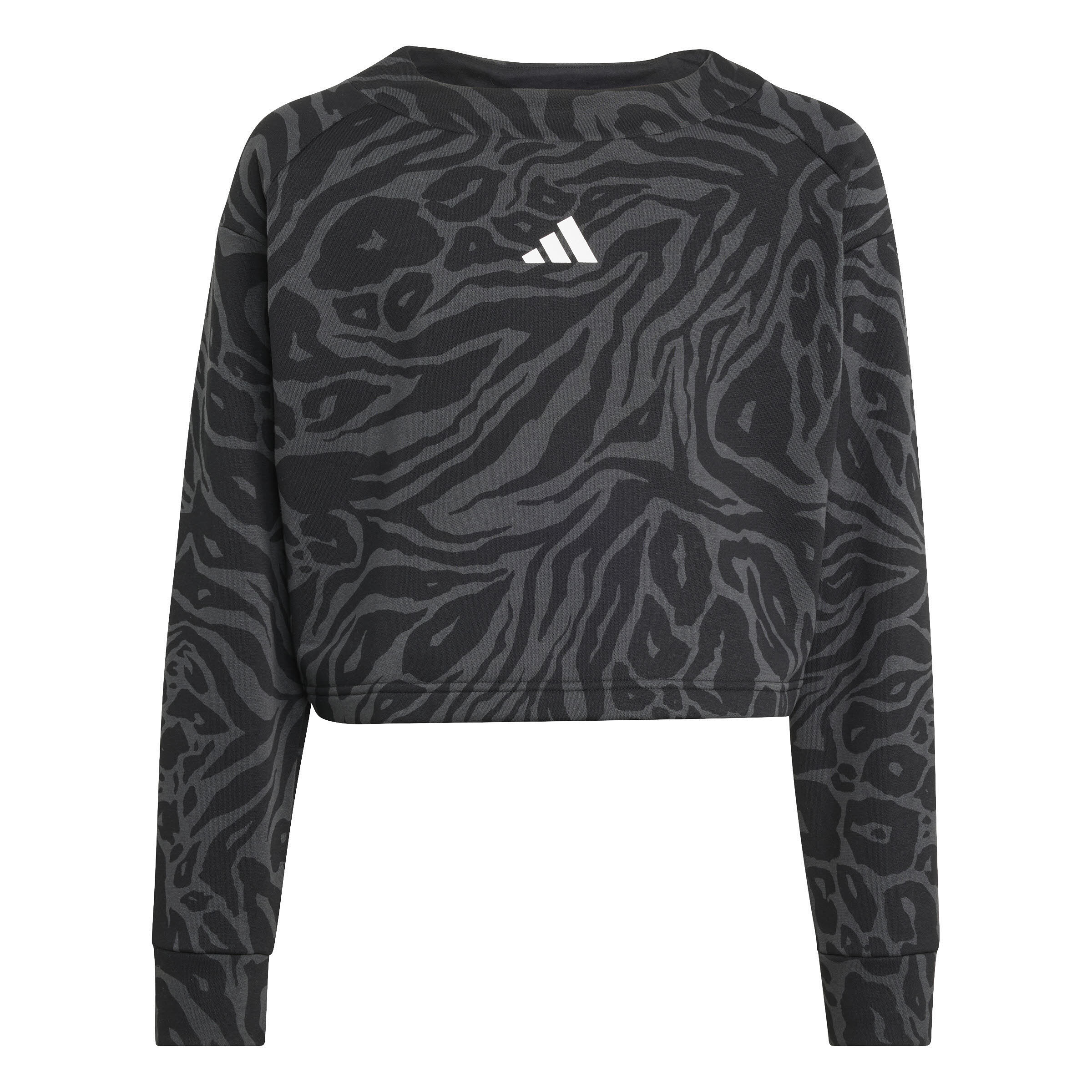adidas Future Icons bauchfreies Mädchen Sweatshirt schwarz