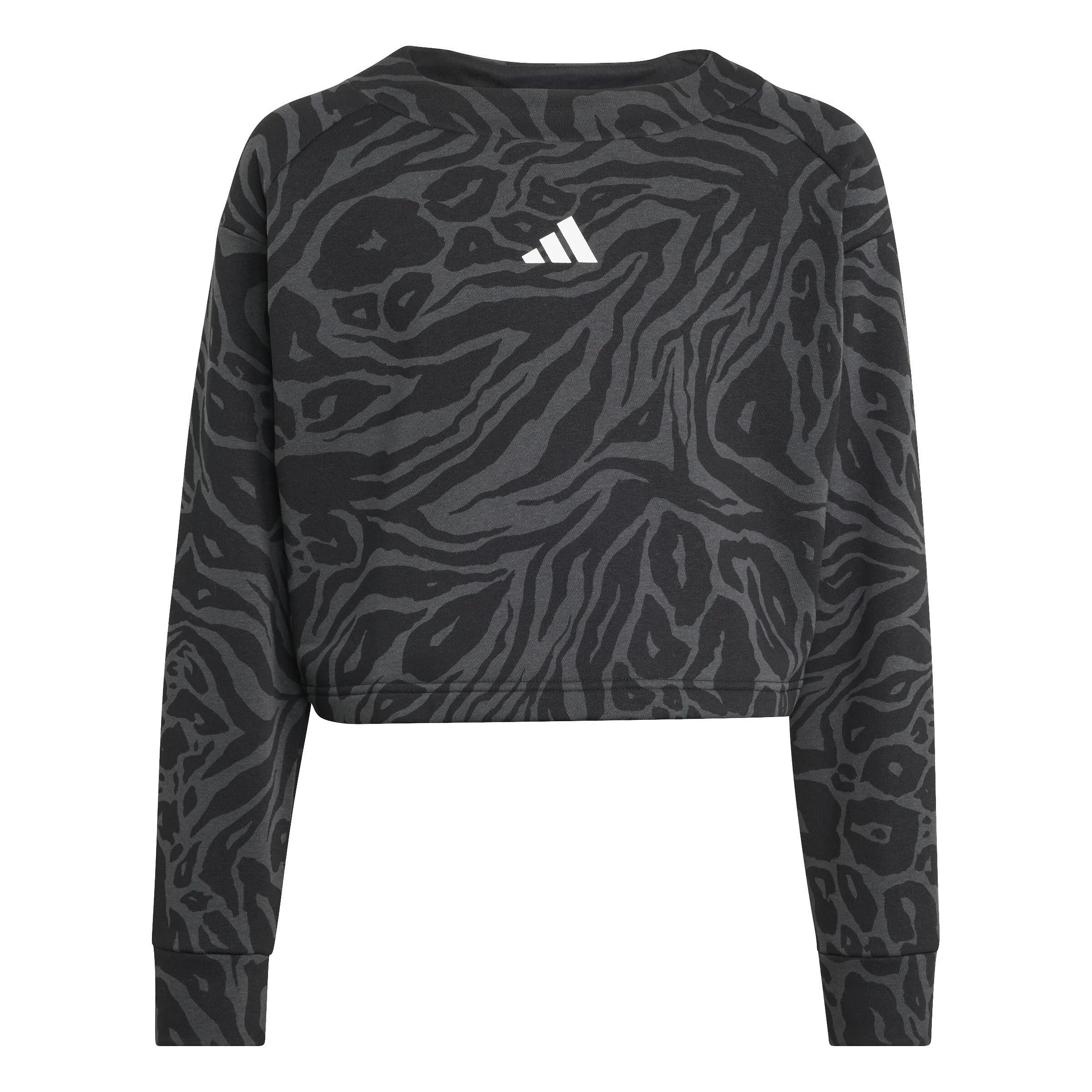 adidas Future Icons bauchfreies Mädchen Sweatshirt schwarz