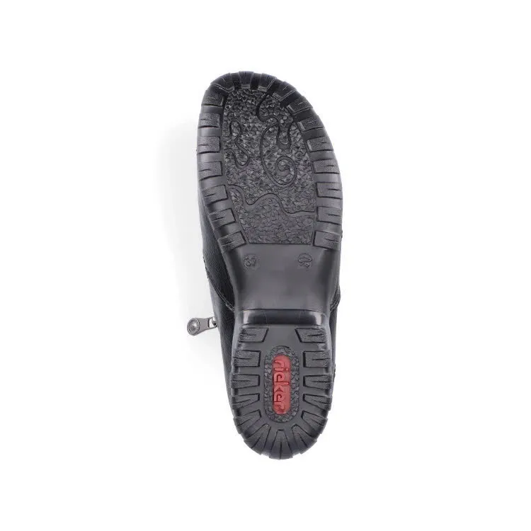 Rieker HWK Damen Stiefeletten Slipper gefüttert schwarz NEU