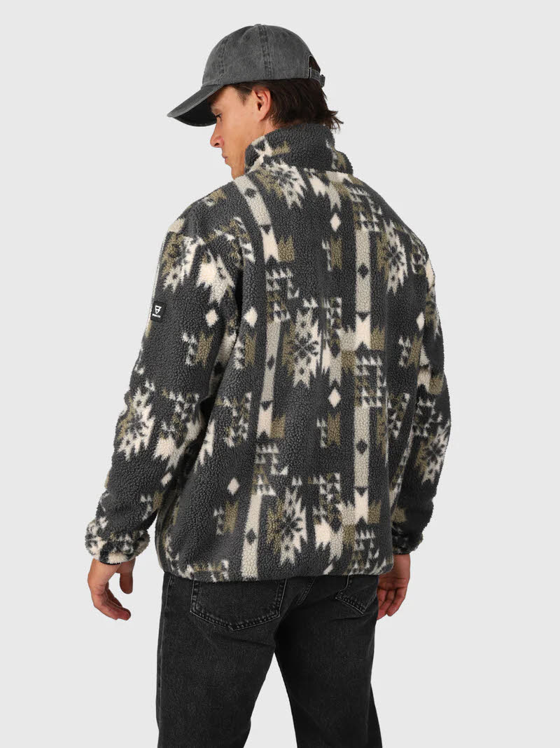 Brunotti Kelstyn-Print Men Fleece Herren Siberia Black
