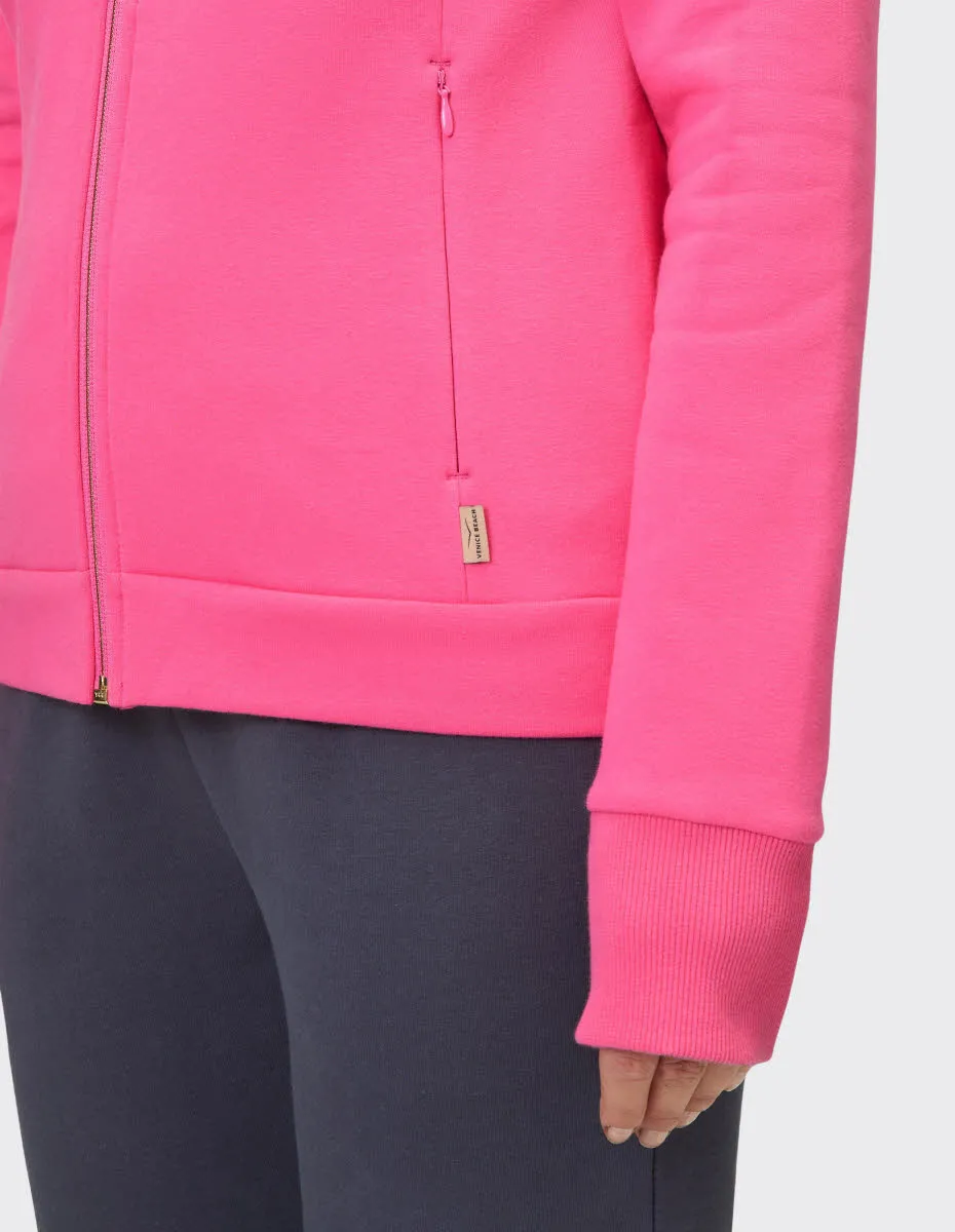Venice Beach CARON Damen Sweatjacke Zip-Jacke pink