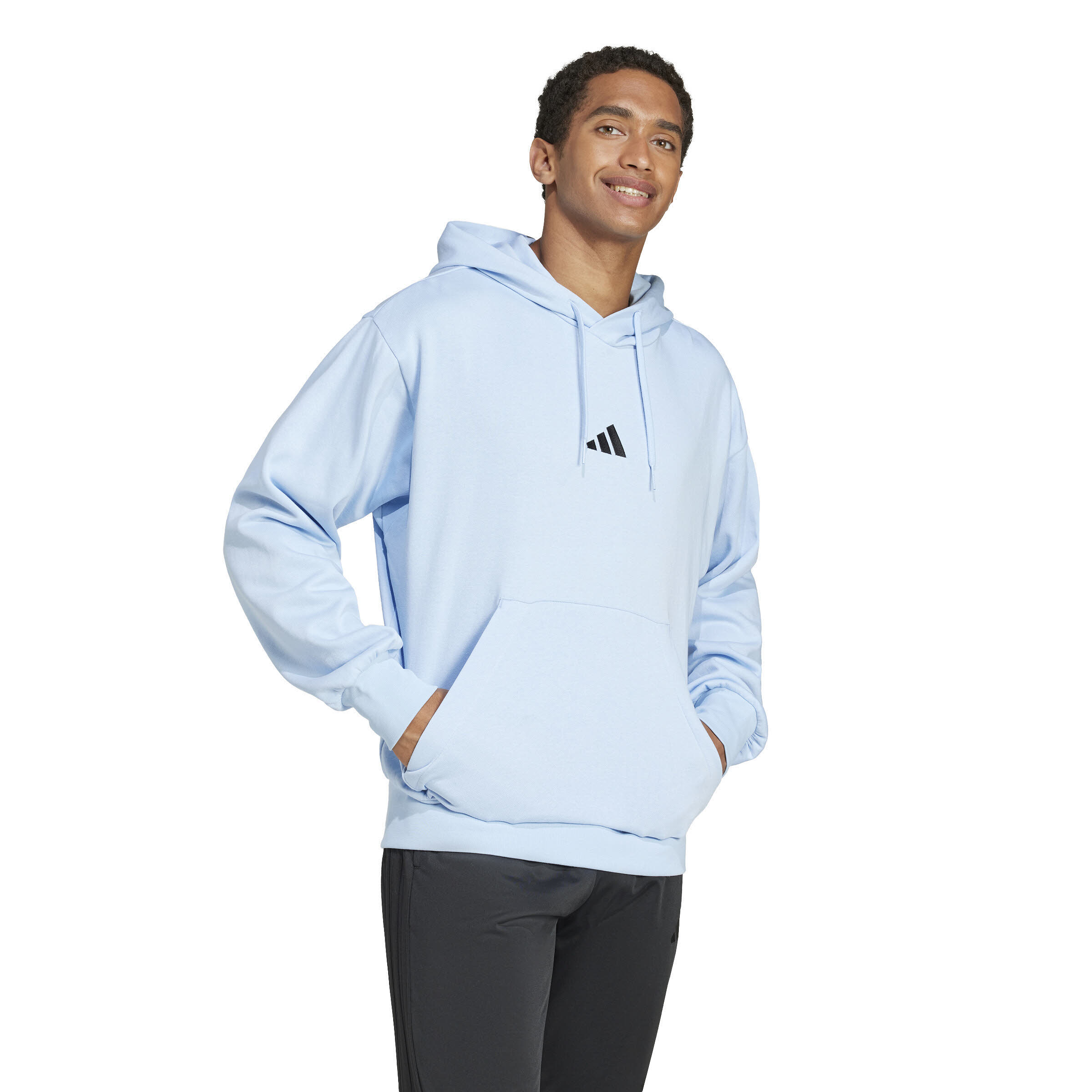 adidas Essentials Feelcozy Hoodie Herren Kaputzenpullover grau