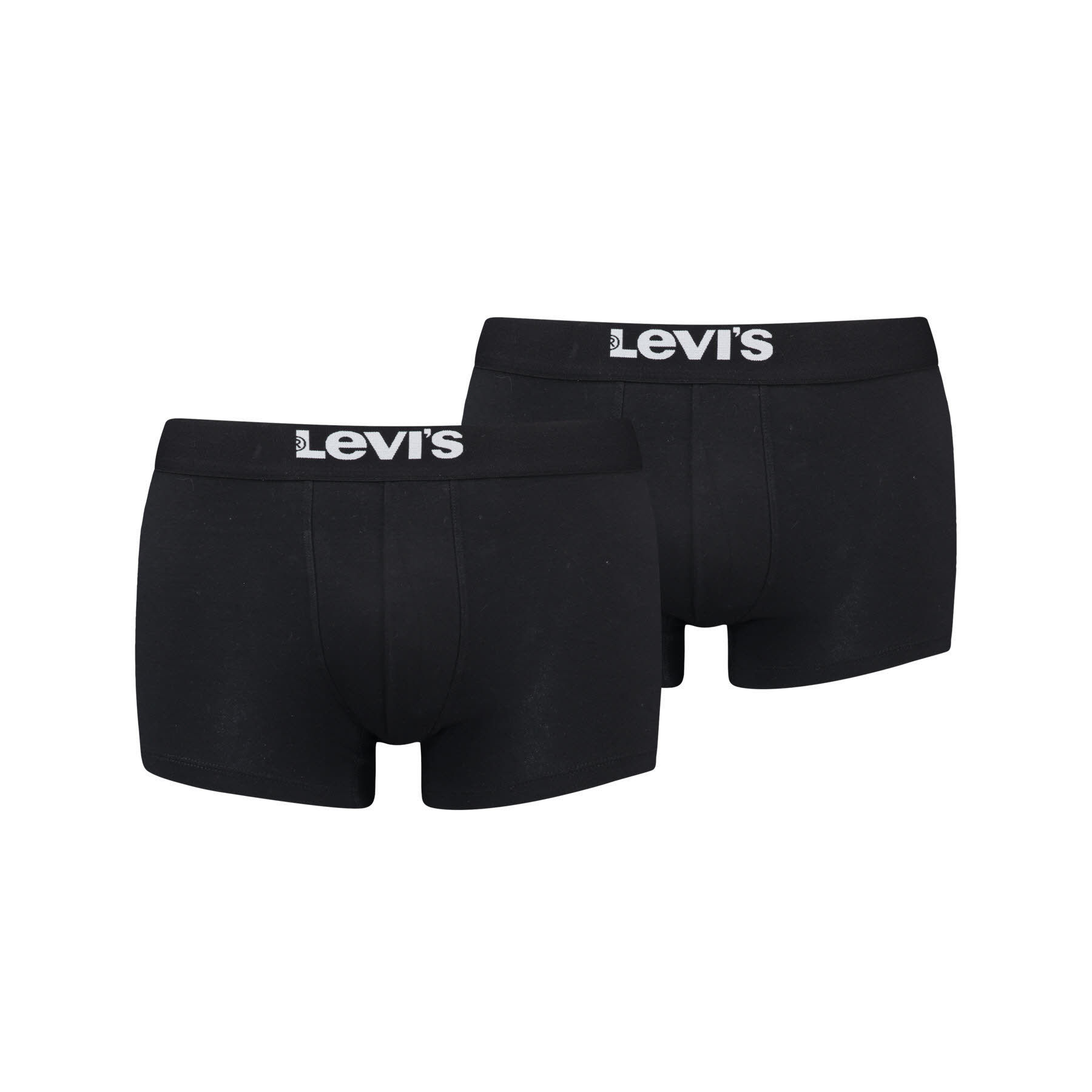Levis Men Solid Basic Herren Boxershorts 2 Stück schwarz