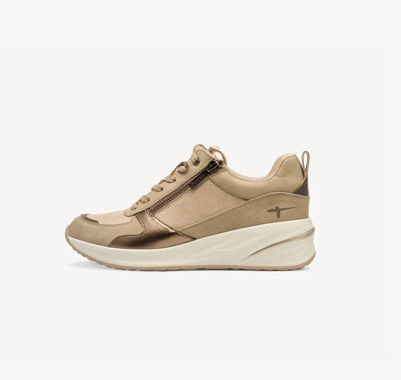 Tamaris Women Lace-up Damen Sneaker Low Halbschuhe braun beige