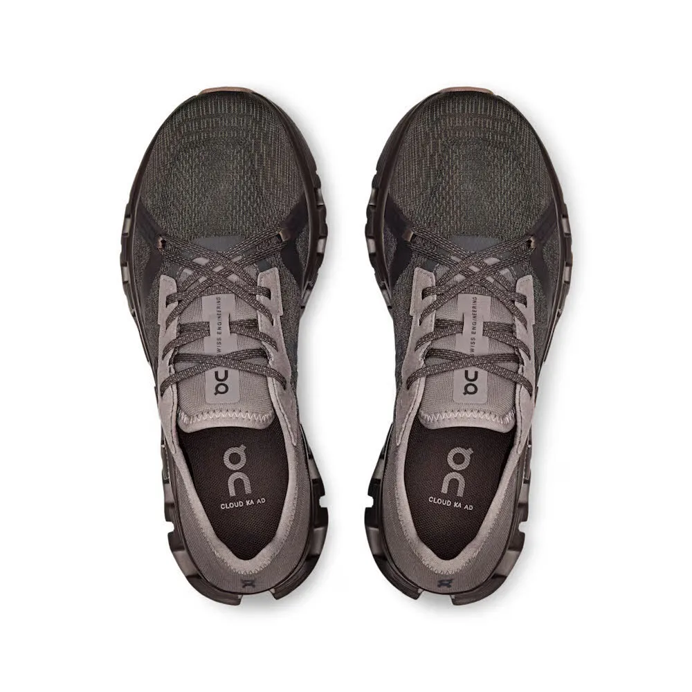 ON Cloud X 4 AD Damen Joggingschuhe Freizeitschuhe braun