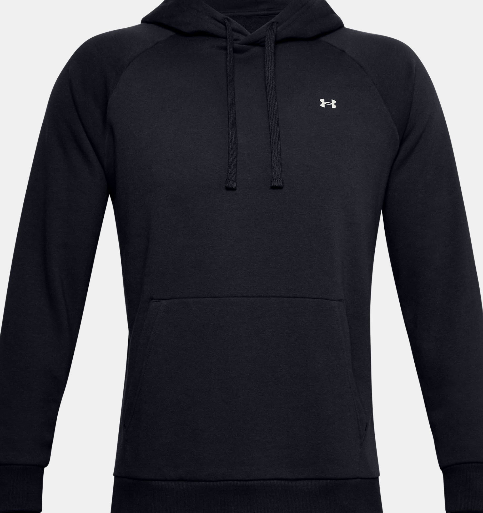 Under Armour UA Rival Fleece Herren Training Sport Hoodie Kapuzenpullover schwarz NEU