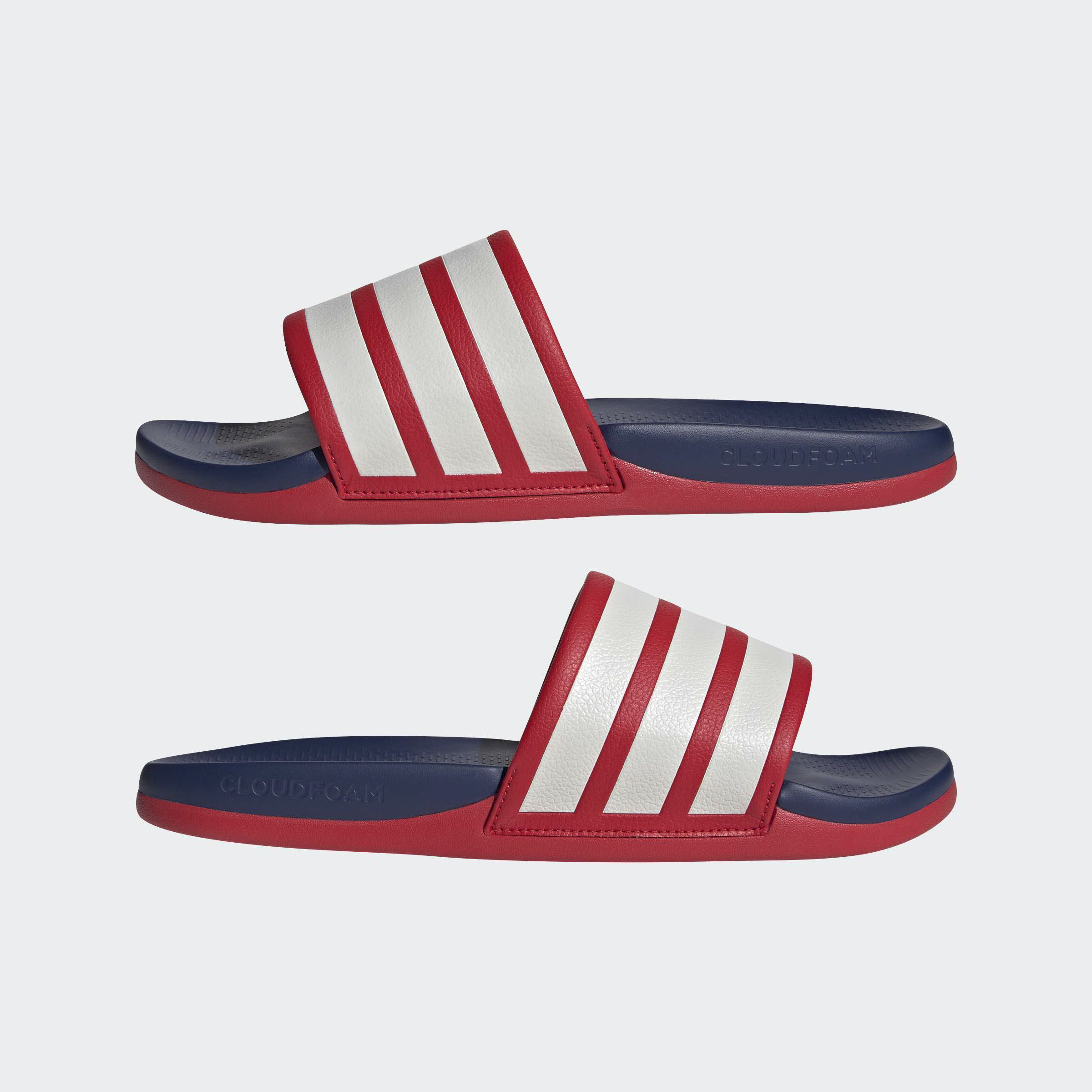 adidas ADILETTE COMFORT 2.0 Unisex Badelatschen rot/weiß/blau