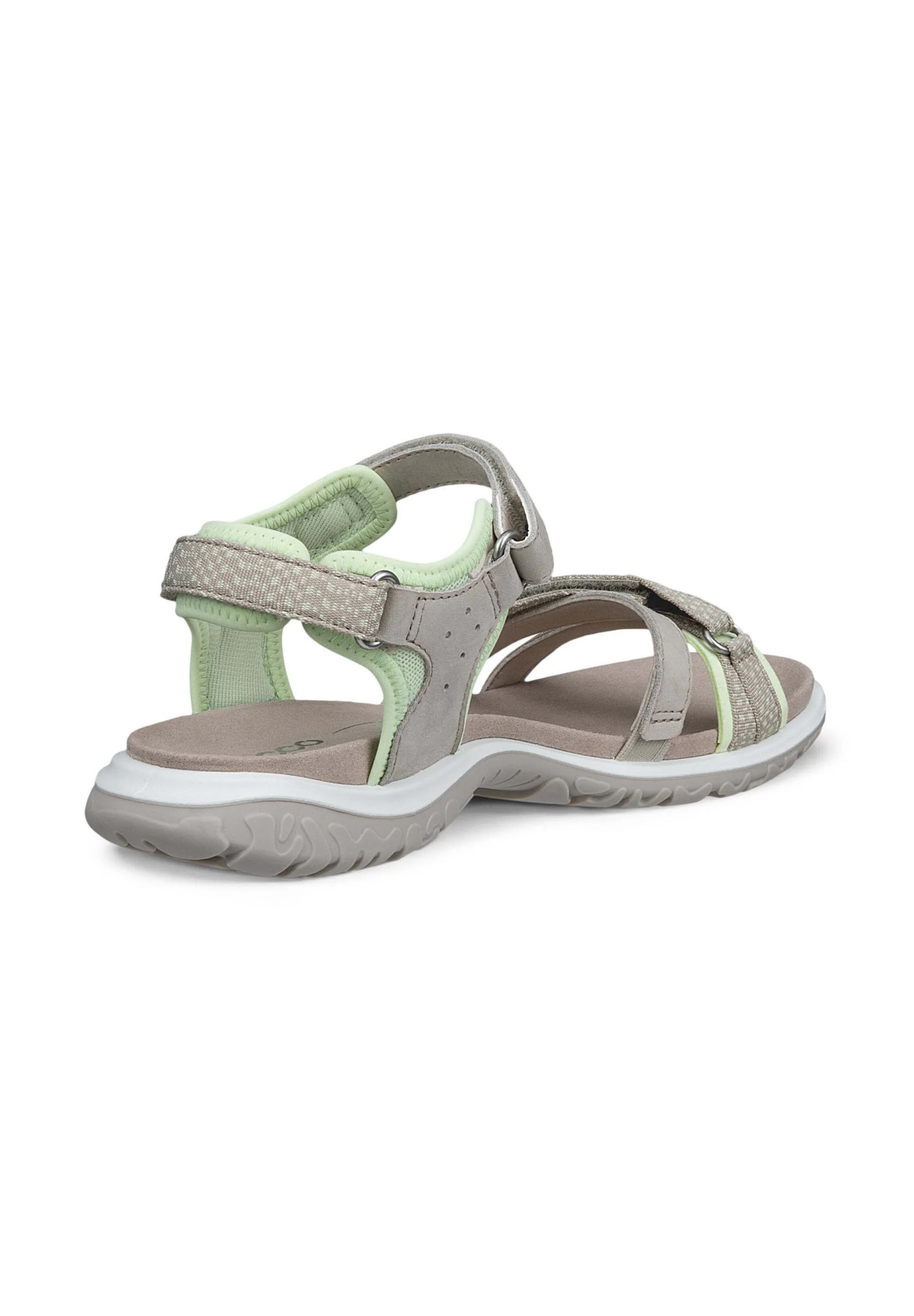 ECCO Riemensandalette - pure cashmere/lime cream/pure cashmere Damen  Nubuksandale mit zwei Riemen