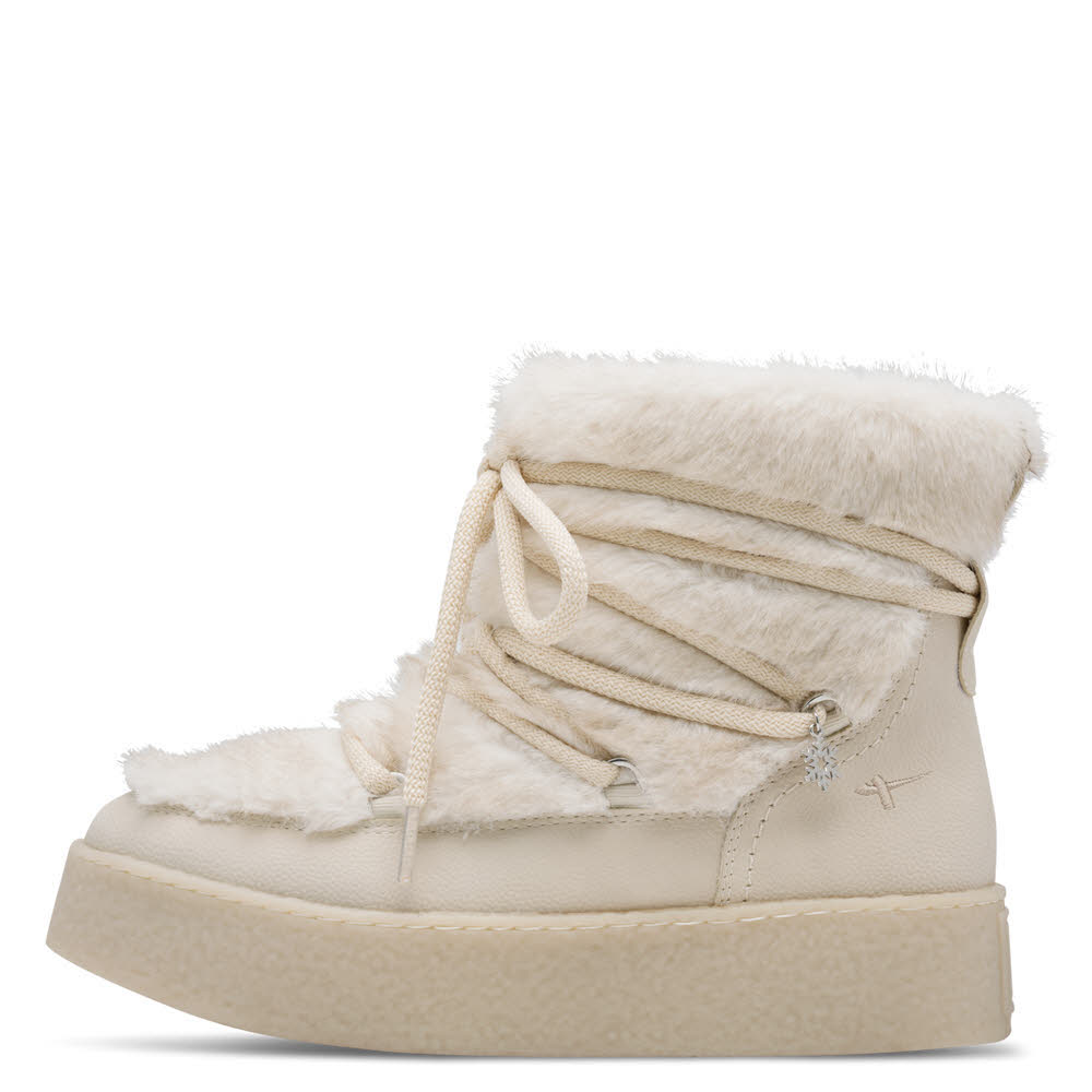 Tamaris Damen Stiefelette Winterstiefel beige