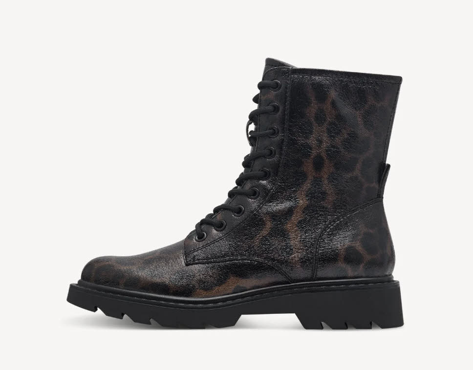 Tamaris Damen Stiefelette Boots Schnürer dunkelbraun