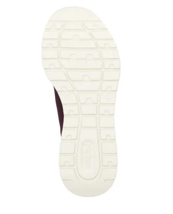 Rieker Halbschuhe Damen Slipper Sneaker weinrot