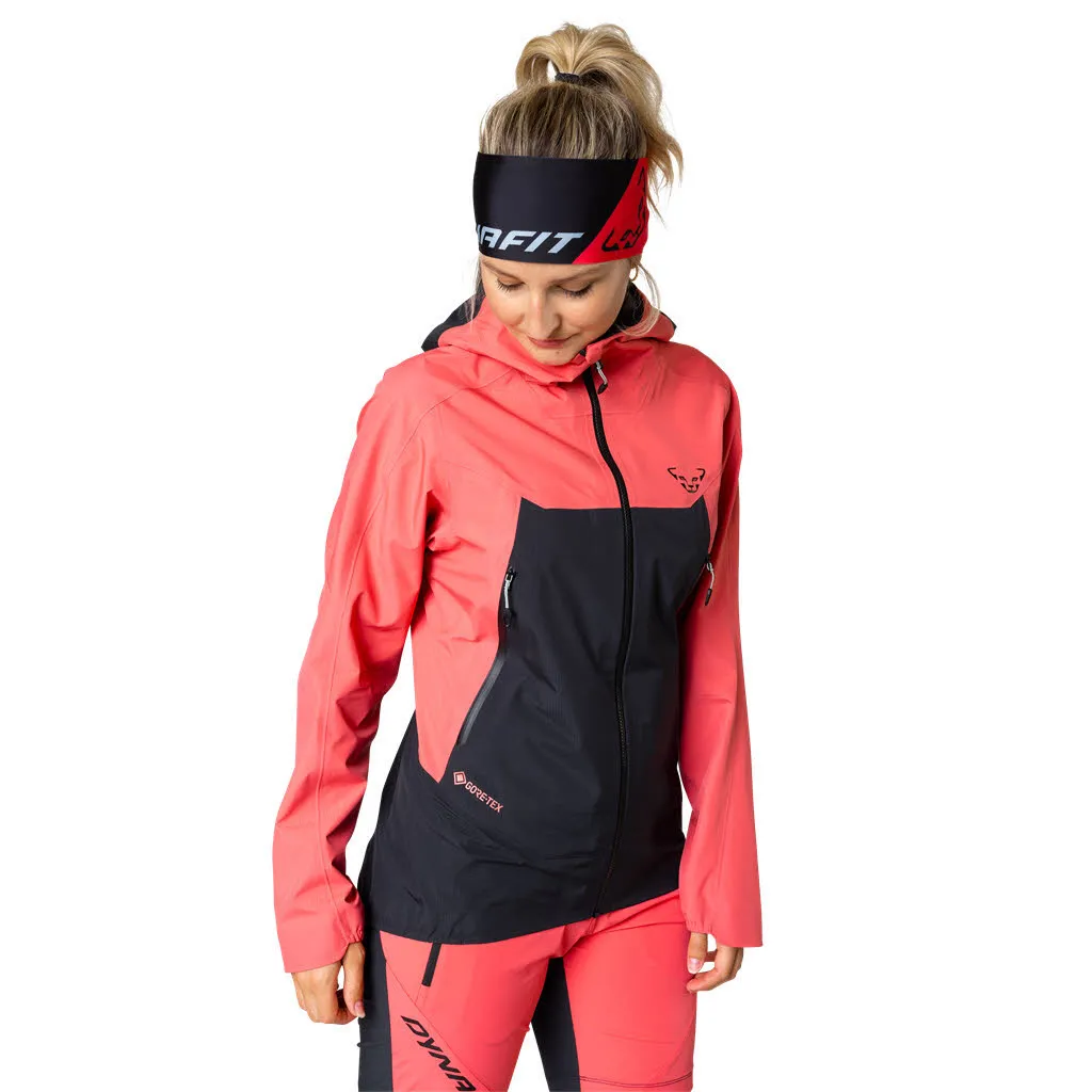 Dynafit Transalper Gore-Tex Jacke Regenjacke Damen rotpink dunkelgrau