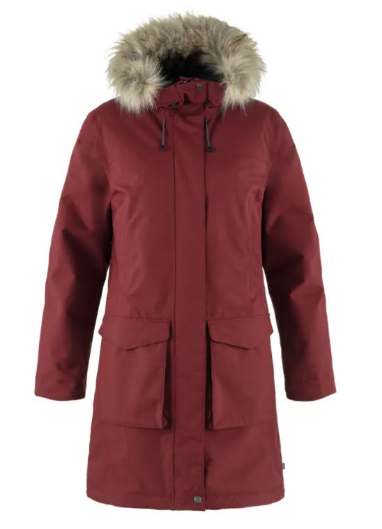 Fjällräven Nuuk Lite Parka W Freizeitmantel Damen rot