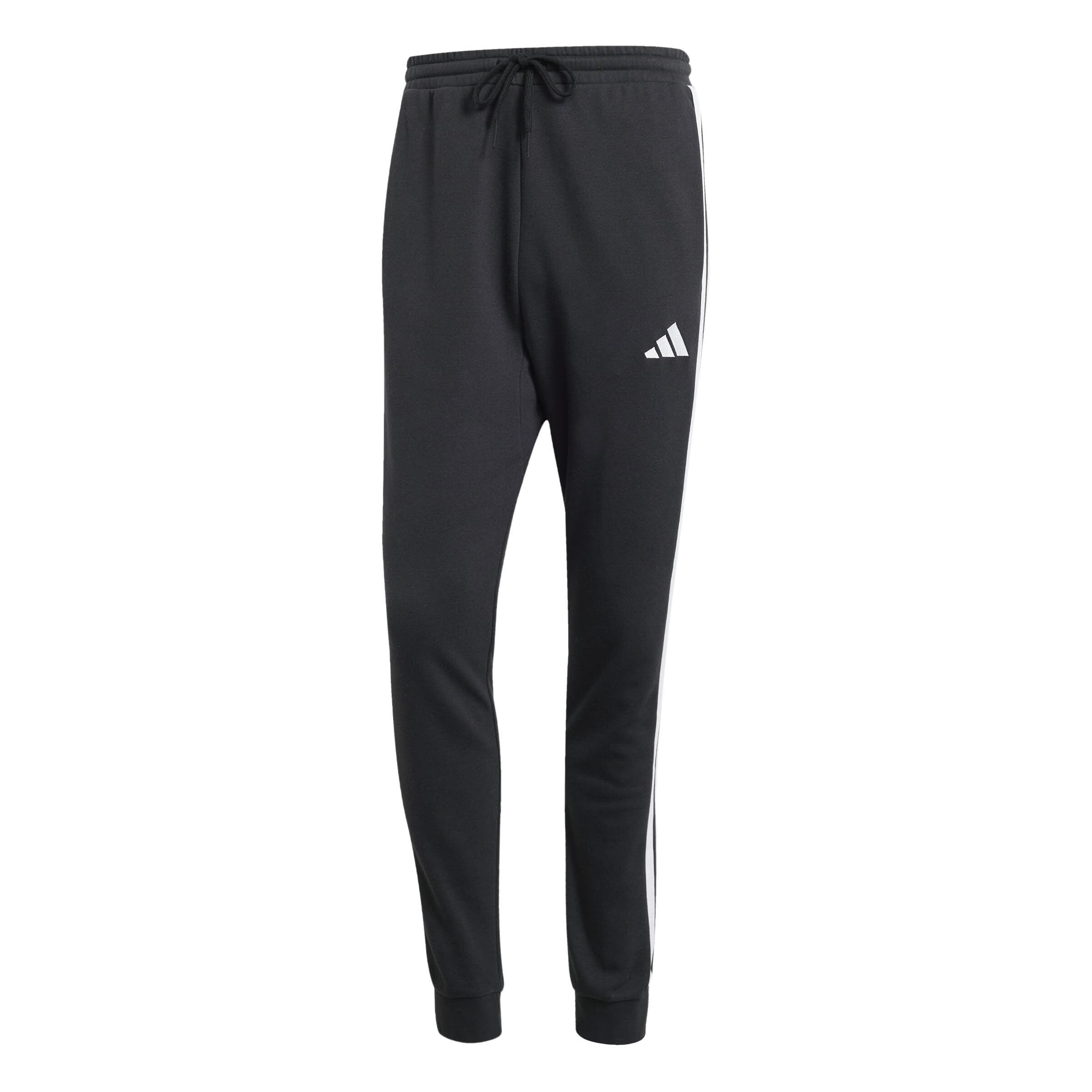 adidas Essentials 3-Streifen French Terry Hose Jogginghose Herren schwarz