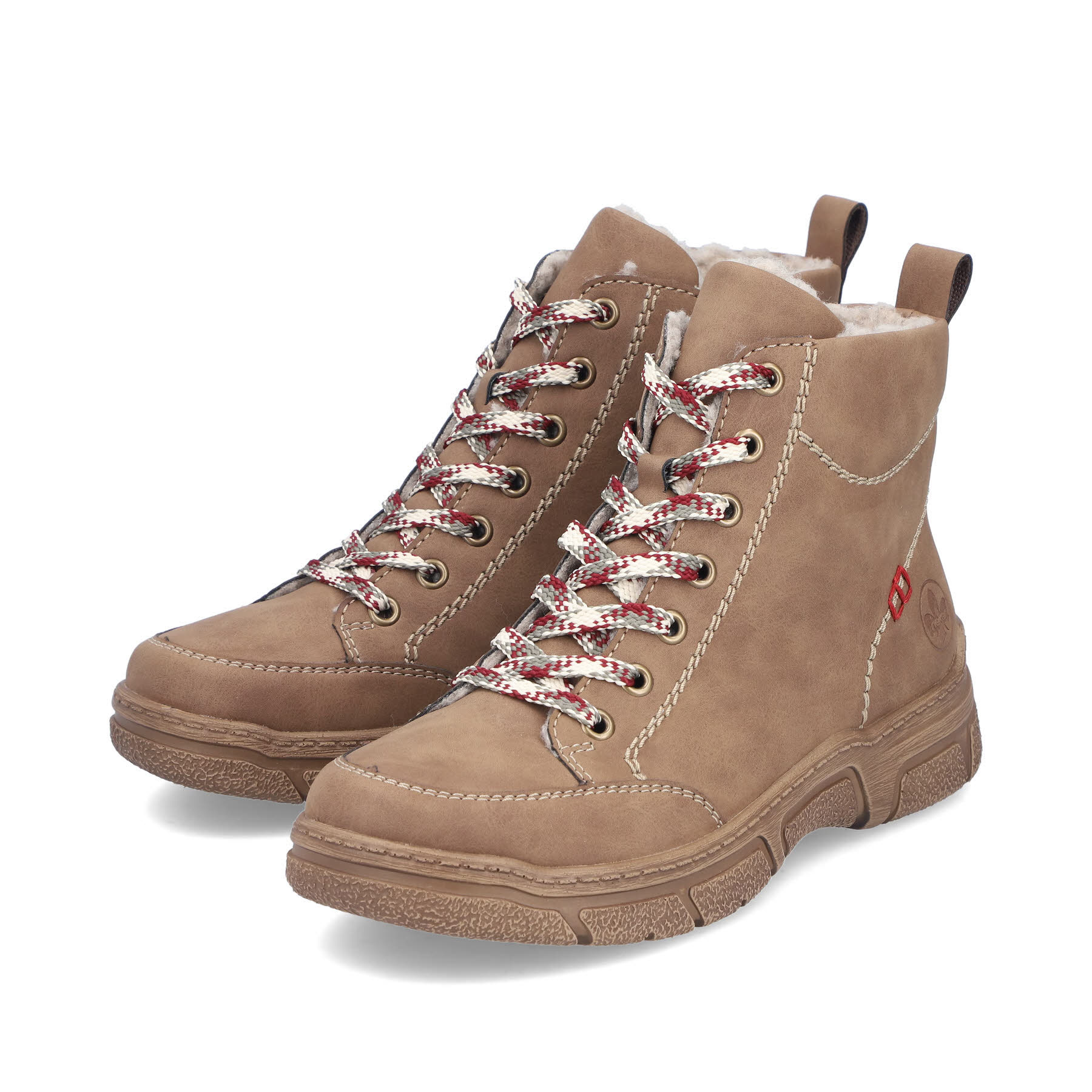 Rieker Damen Schnürstiefel braun
