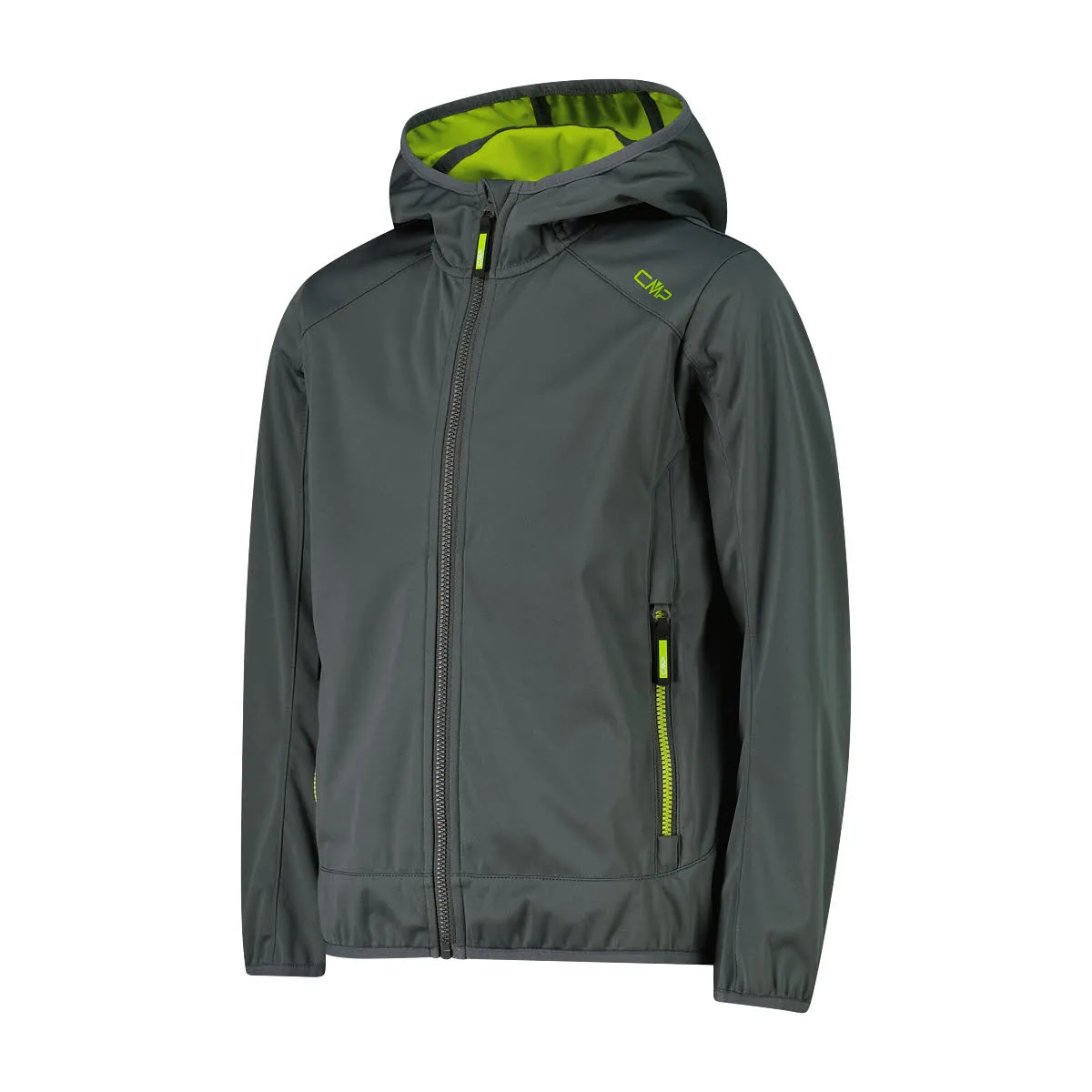 CMP KID JACKET FIX HOOD Kinder Softshelljacke Outdoorjacke grau