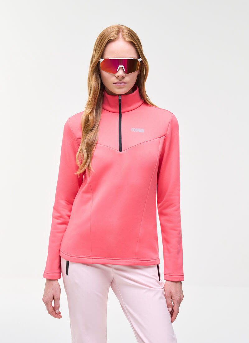COLMAR DA SHIRT HALF ZIP Damen Skirolli disco pink