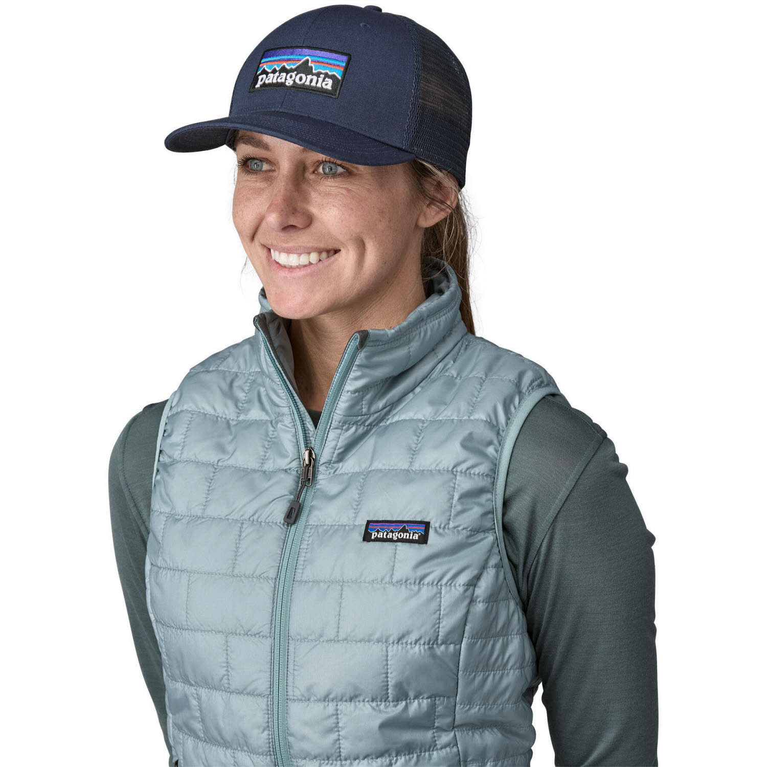 Patagonia P-6 Logo Trucker Hat Unisex Kappe Cap new navy