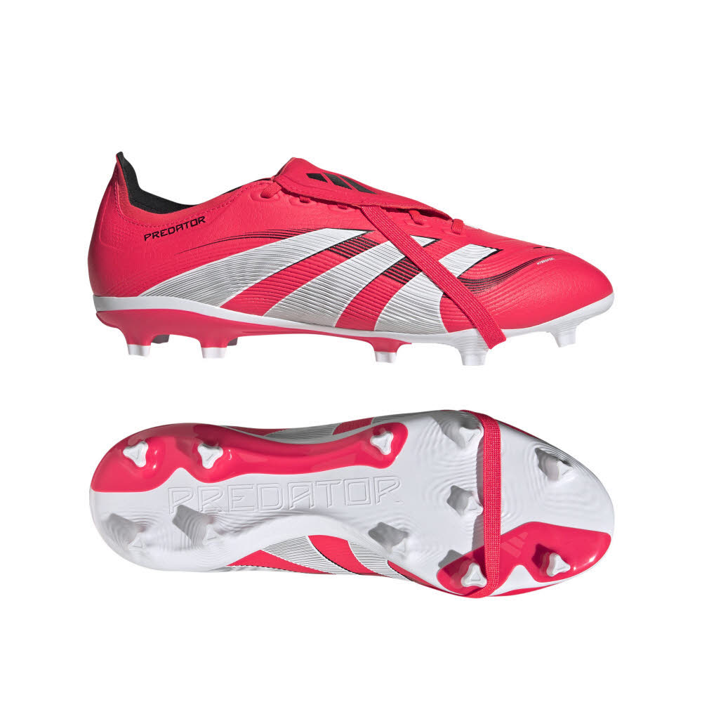 adidas Predator League Fold-Over Tongue FG/MG Fußballschuh Herren weiß rot