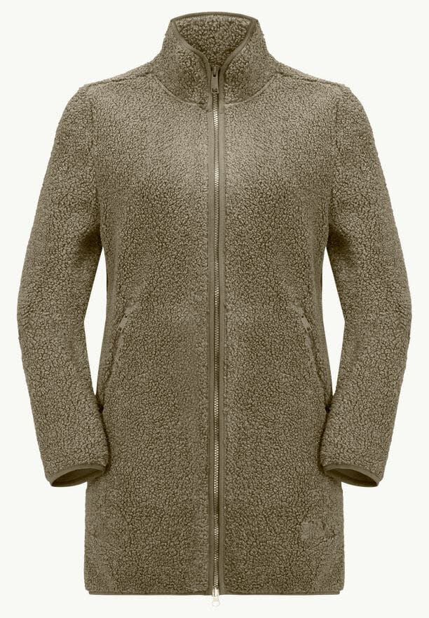 Jack Wolfskin High Curl Coat W Fleecemantel Damen beige