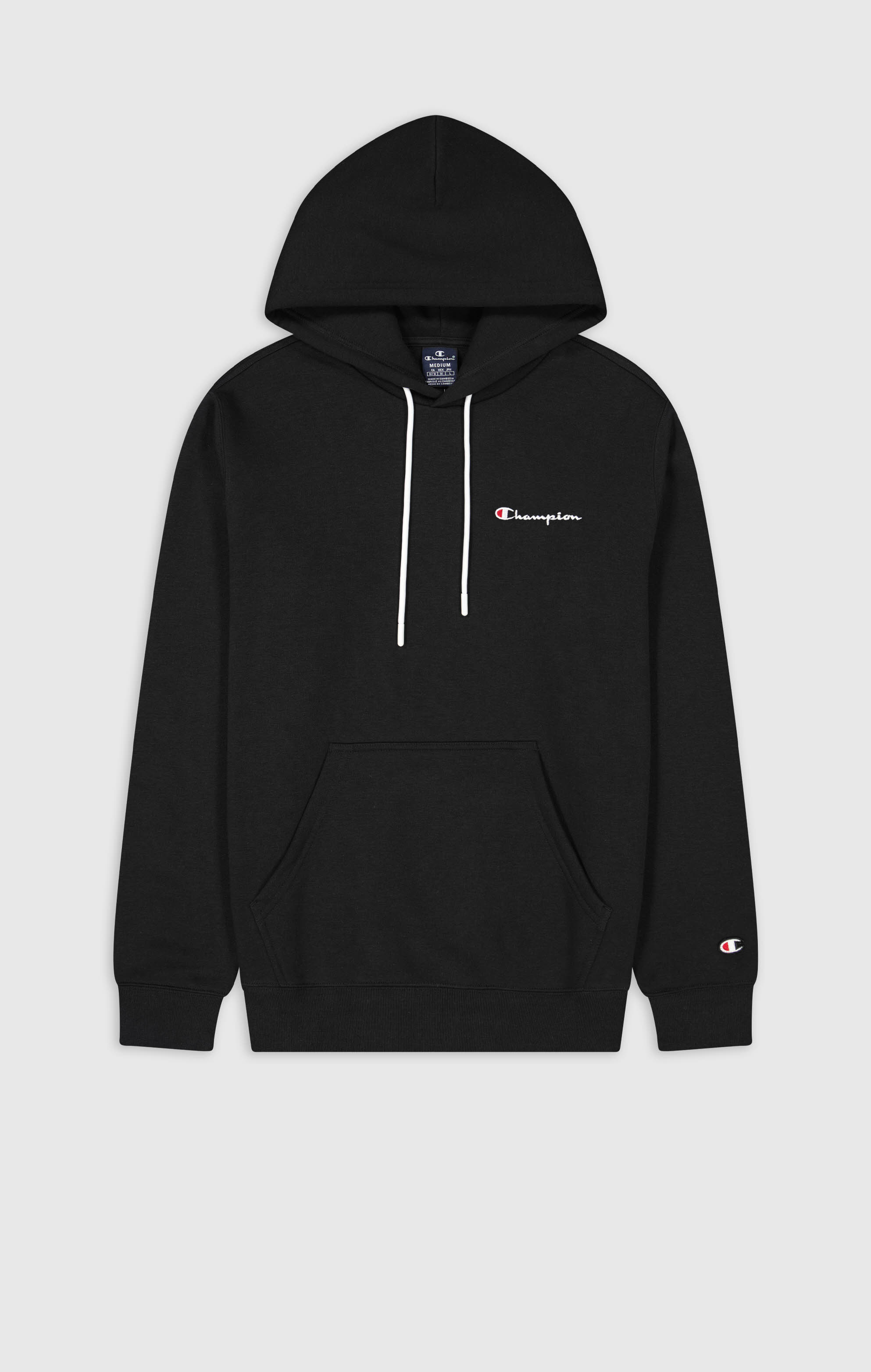 Champions Fleece-Kapuzenpullover Herren Hoodie schwarz