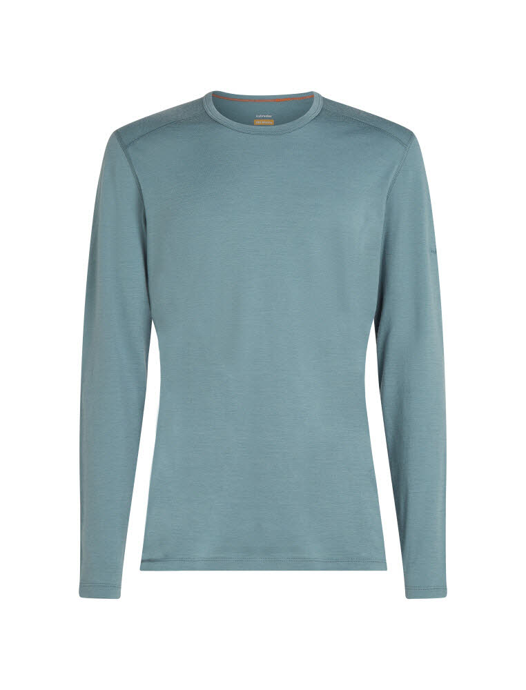 Icebreaker Merino 200 Oasis Thermo-Langarmshirt mit Rundhalsausschnitt Herren blau