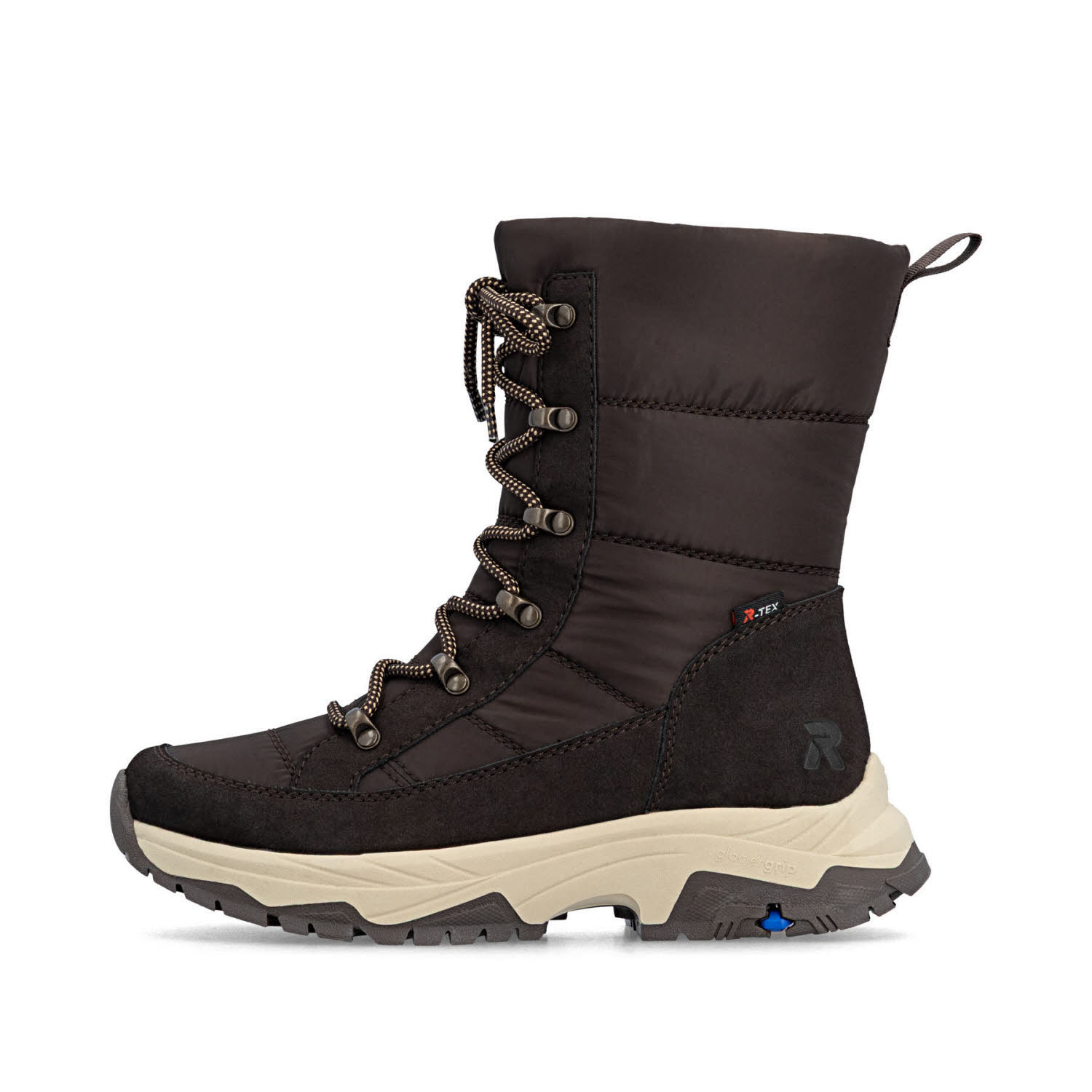 Rieker HWK Damen Stiefel Damen Schnürstiefel Winterstiefel braun