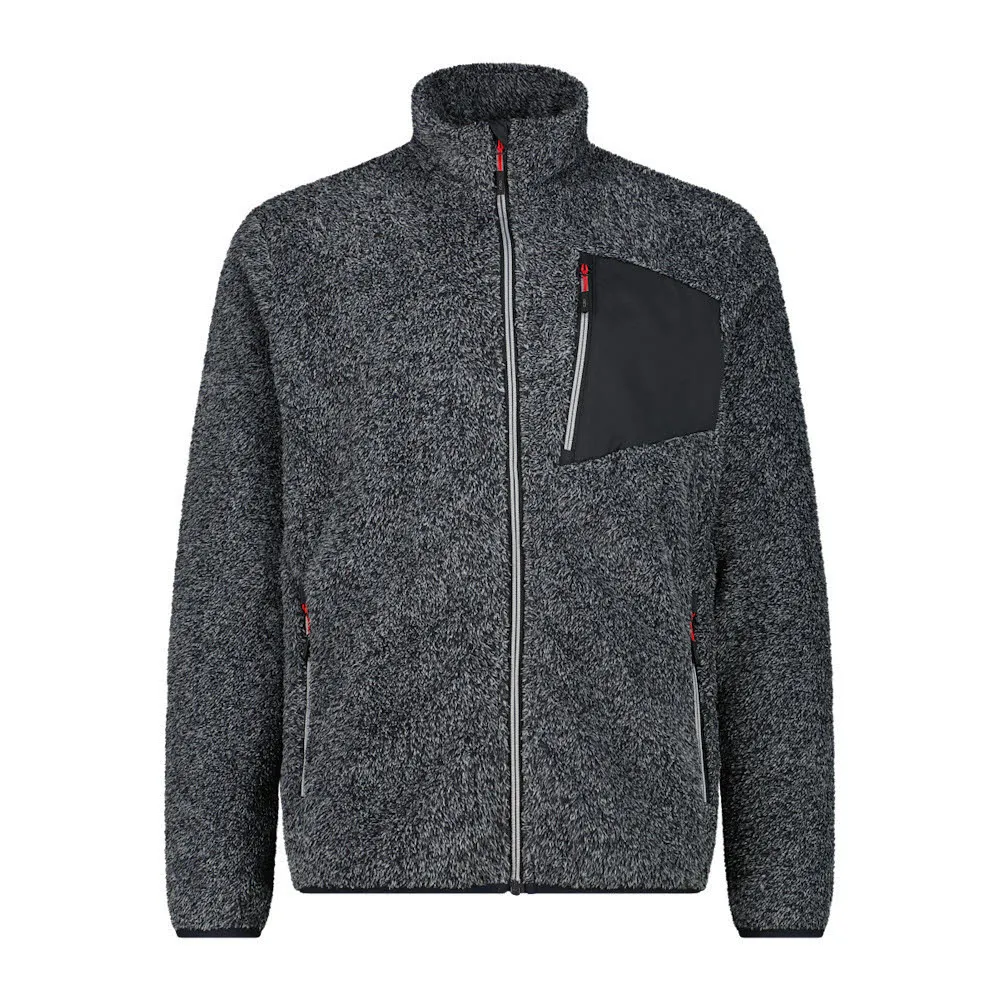 CMP MAN JACKET Herren Fleecejacke grau