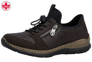 Rieker Damen Halbschuhe Slipper schwarz