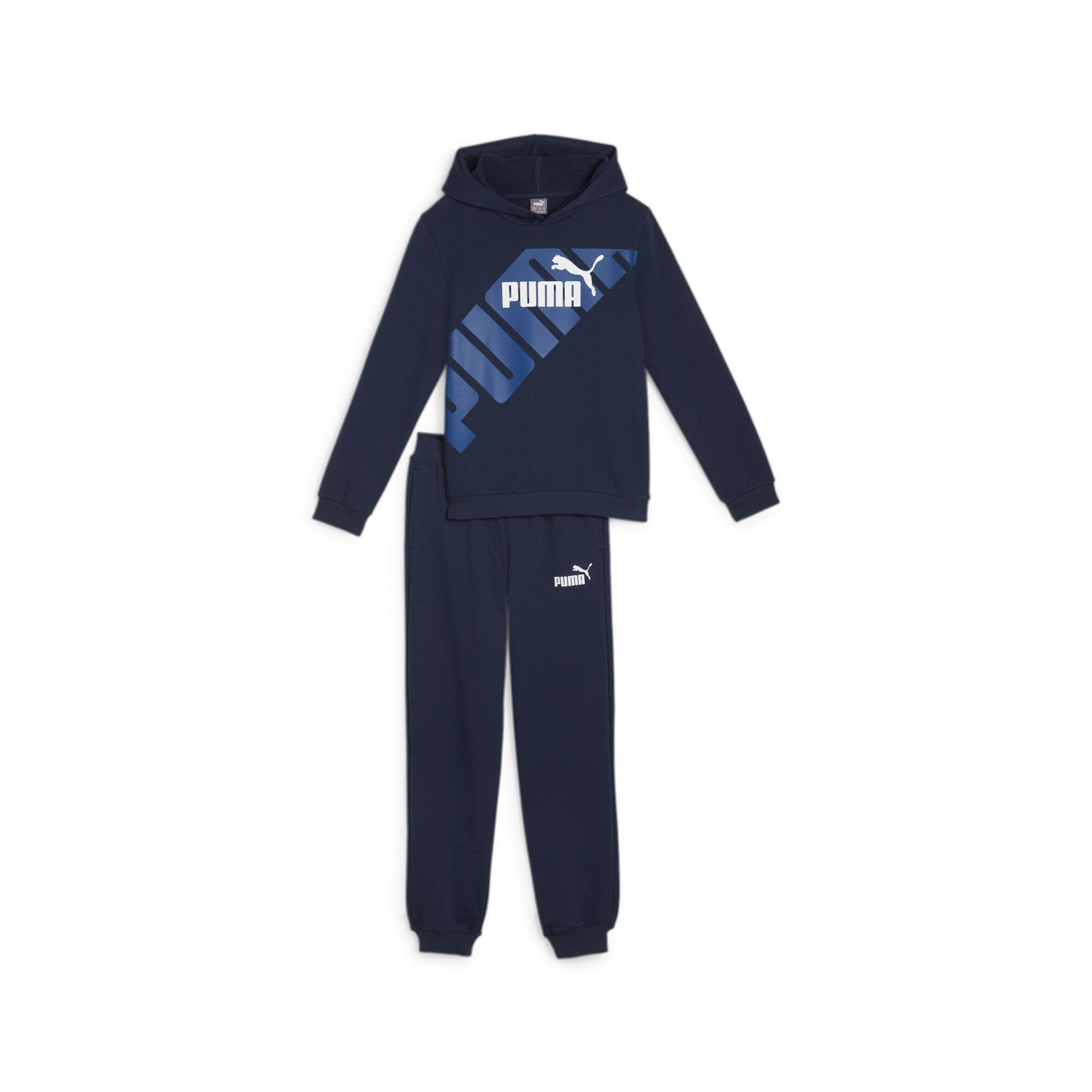 Puma Power Sweat Suit TR B Jungen Jogginganzug Trainingsanzug blau