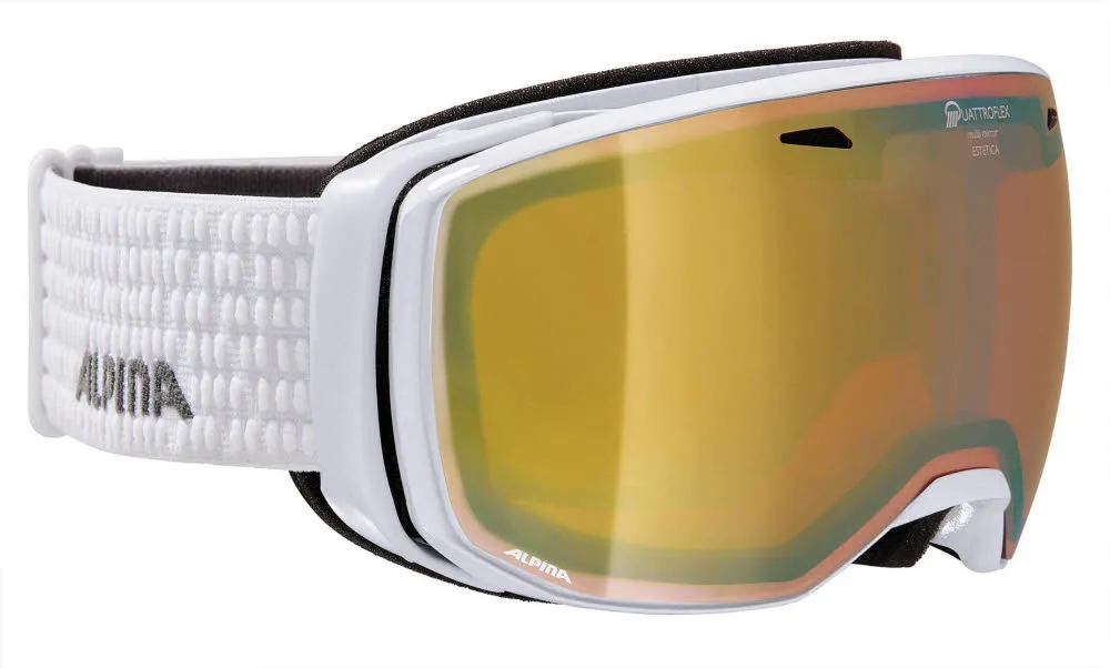 Alpina ESTETICA Q Damen Skibrille Snowboardbrille white gloss