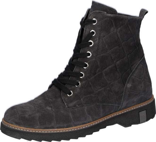 Waldläufer Quadri Damen Stiefelette Schnürer Modeschuh grau