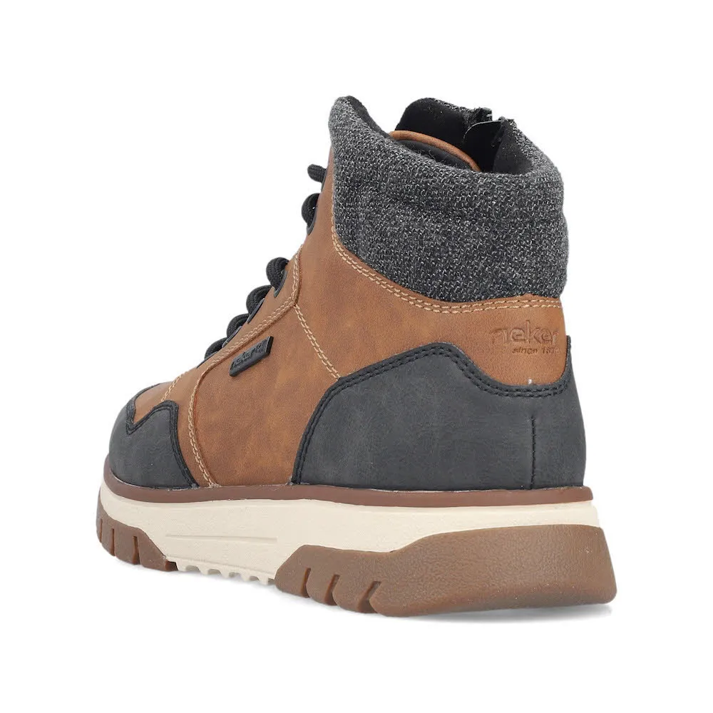 Rieker HWK Herren Stiefel Modestiefel braun/schwarz