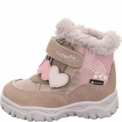Superfit HUSKY+ Mädchen Kinder Winterschuhe gefüttert beige rosa